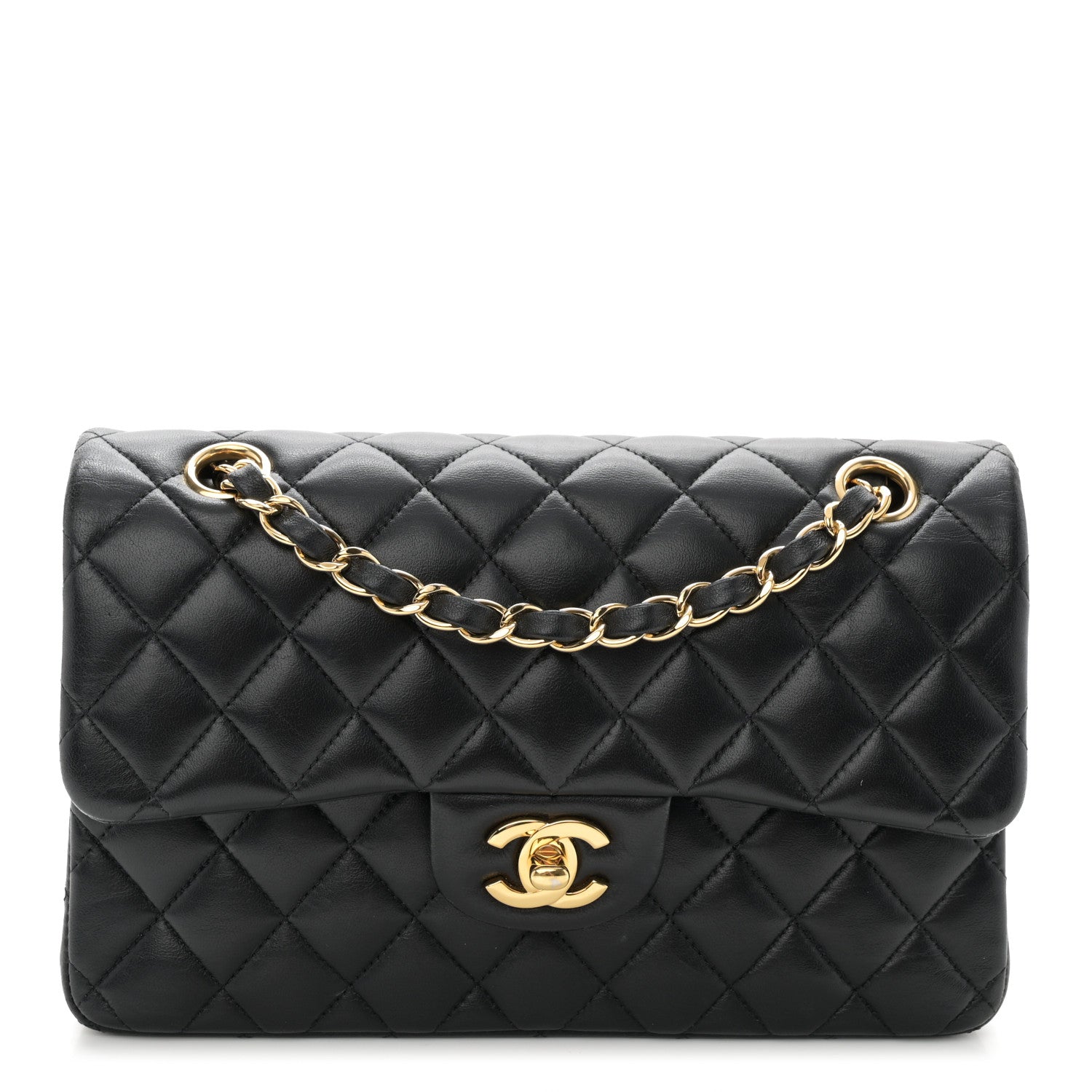 Chanel Lambskin Quilted Small Double Flap Black 1 of 11