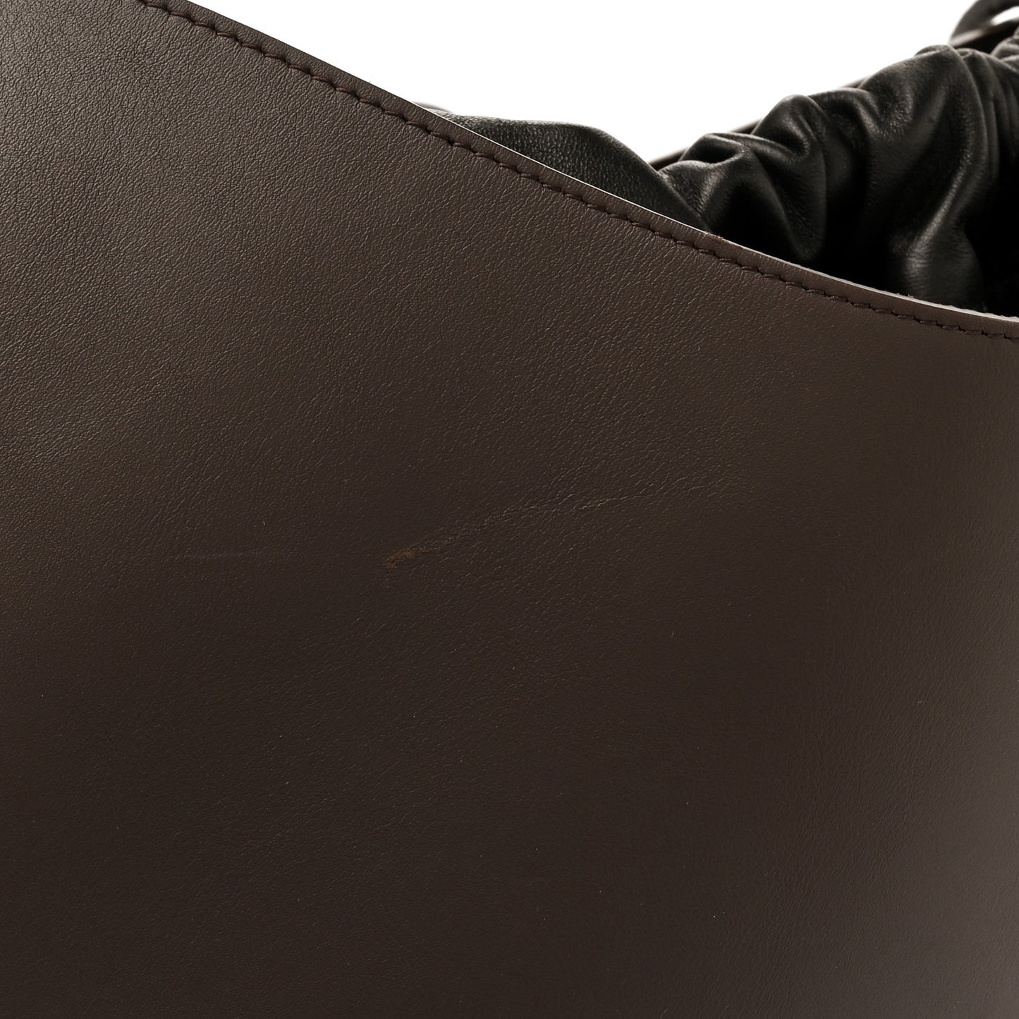 Calfskin Mate Shoulder Bag Brown