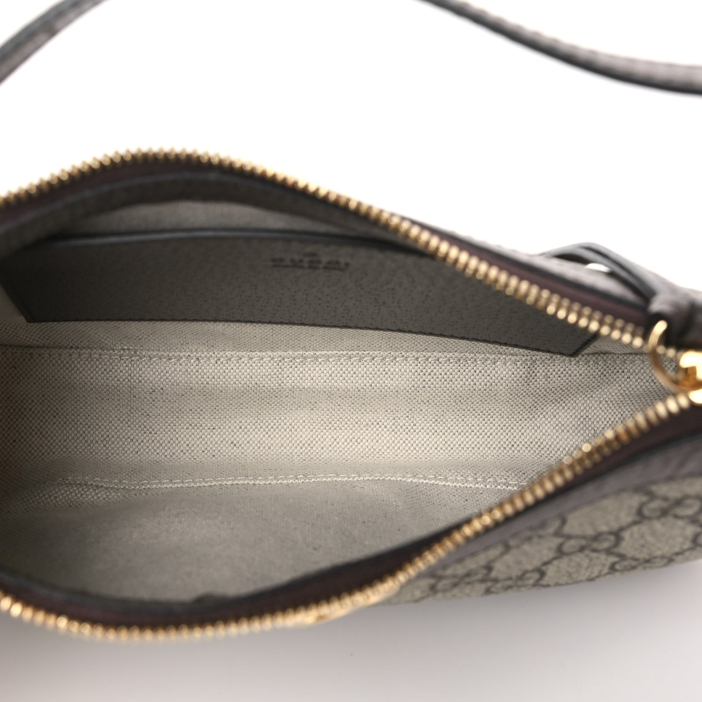 GG Supreme Monogram Textured Dollar Calfskin Small Ophidia Hobo Beige Ebony New Acero