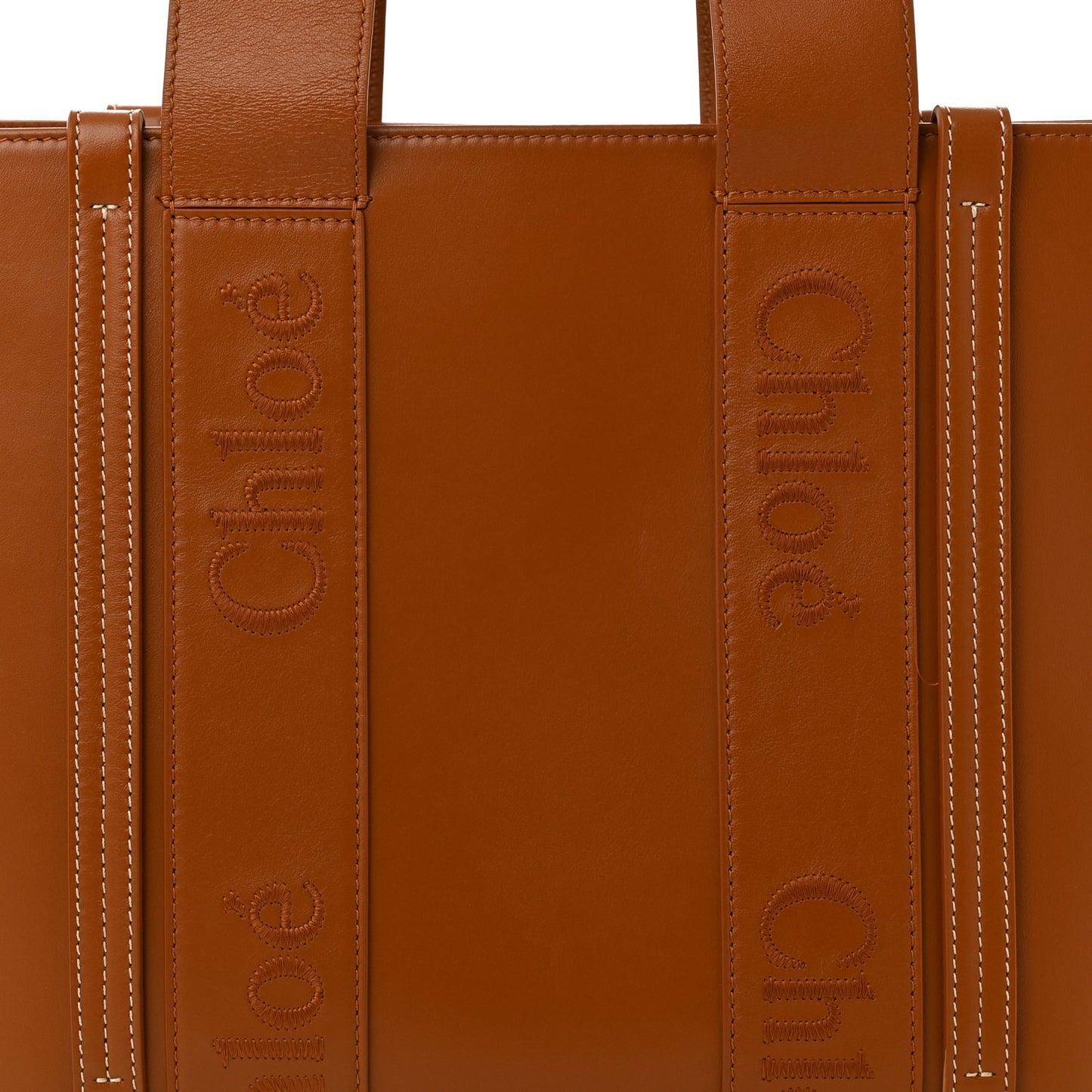 Calfskin Medium Woody Tote Caramel