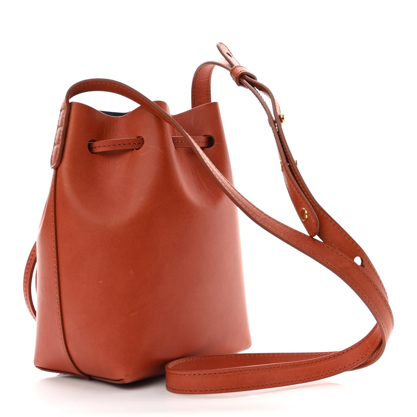 Calfskin Mini Bucket Bag Saddle