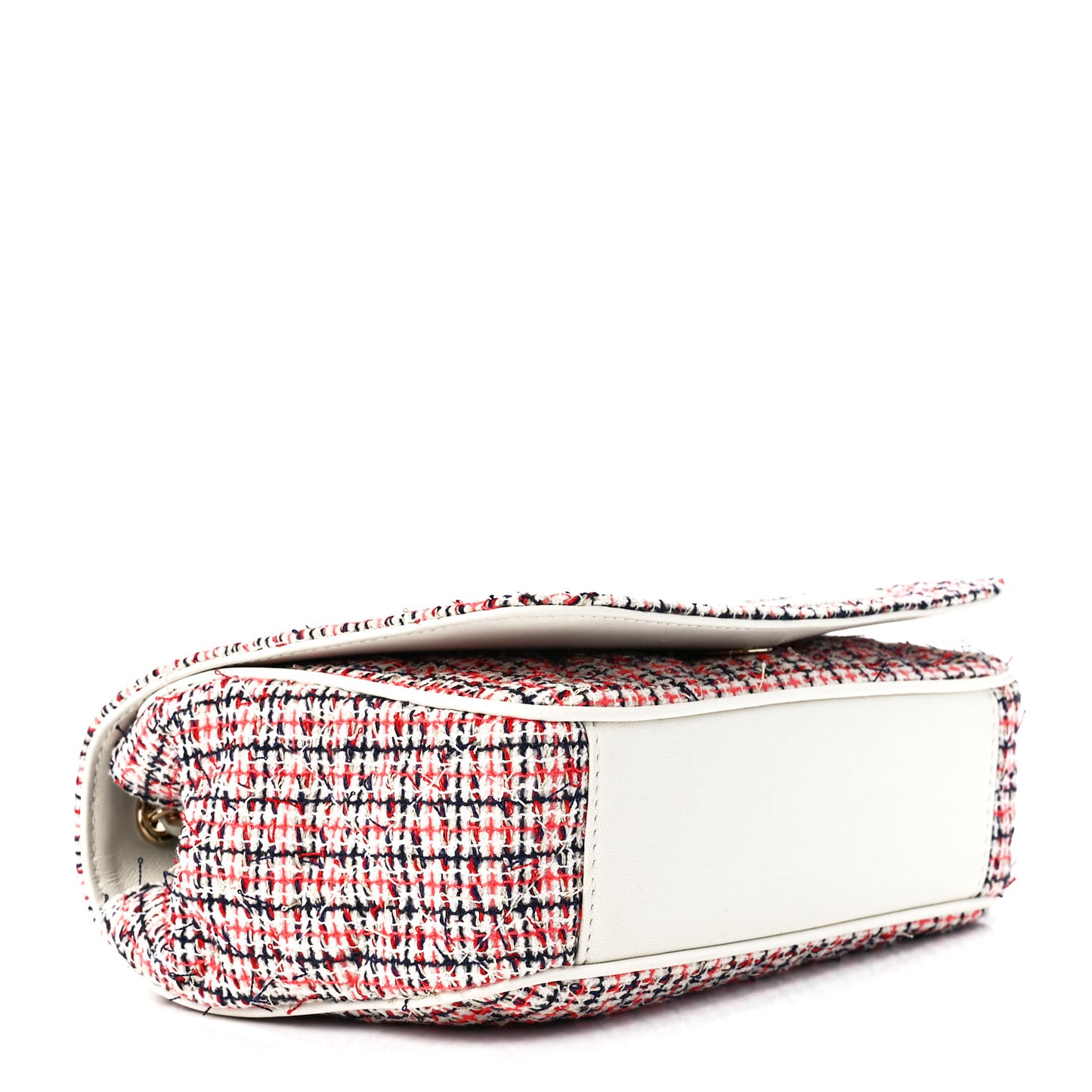 Tweed CC Mania Flap Bag Black Red White