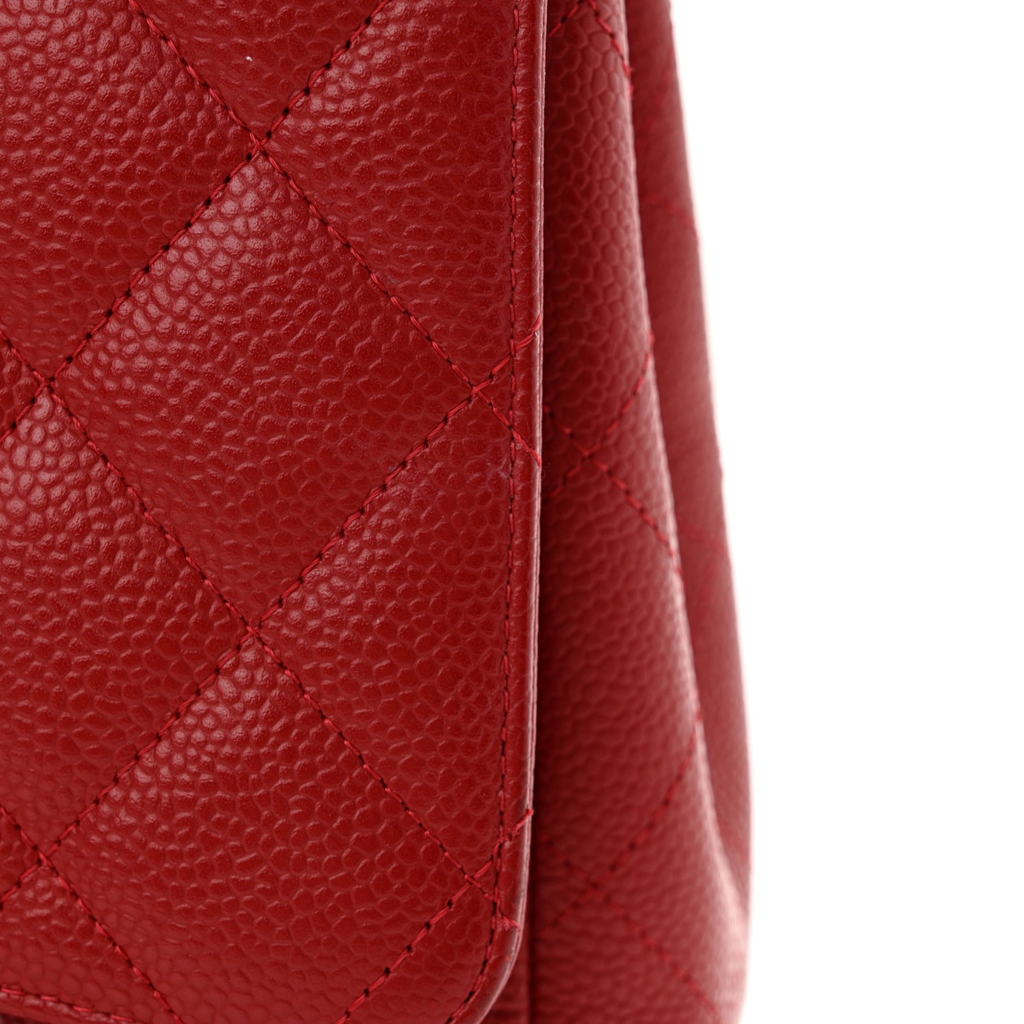 Caviar Quilted Maxi Single Flap Red