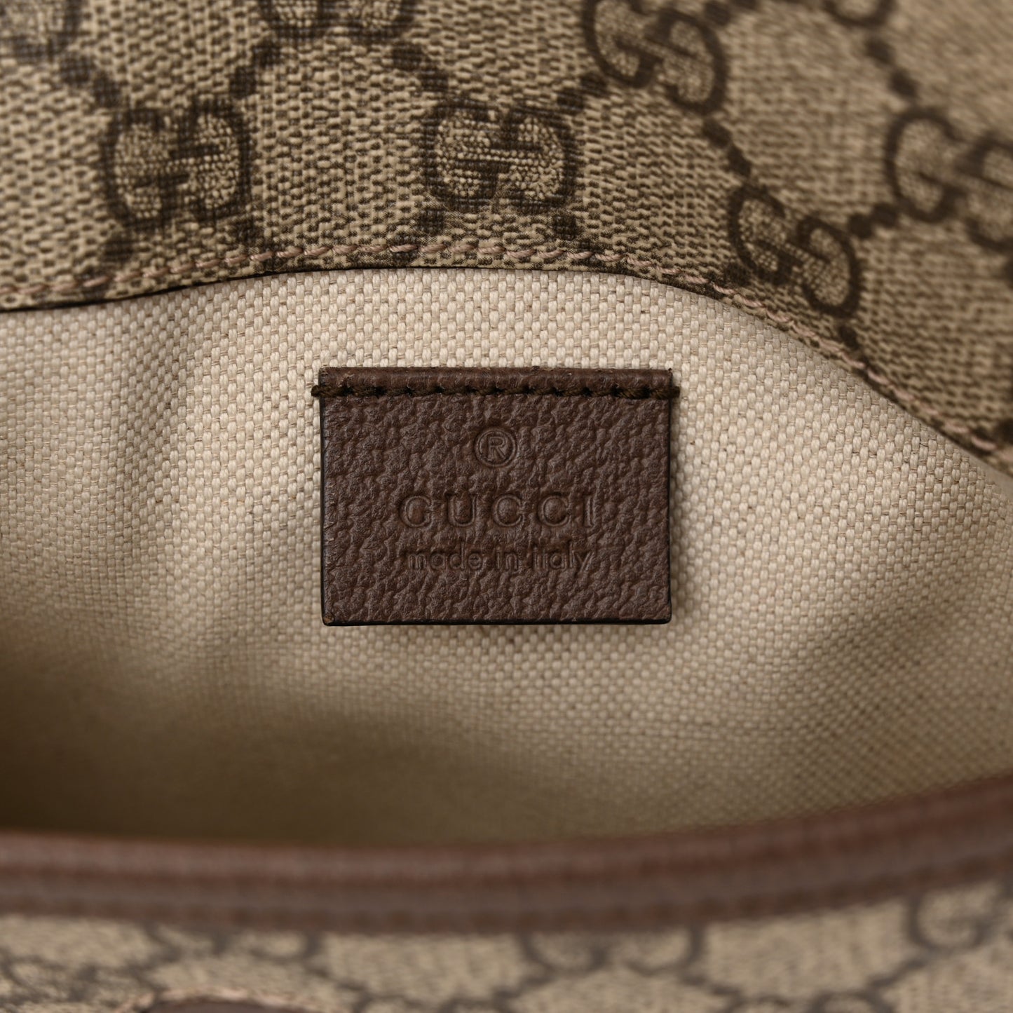 GG Supreme Monogram Neo Vintage Web Belt Bag Brown