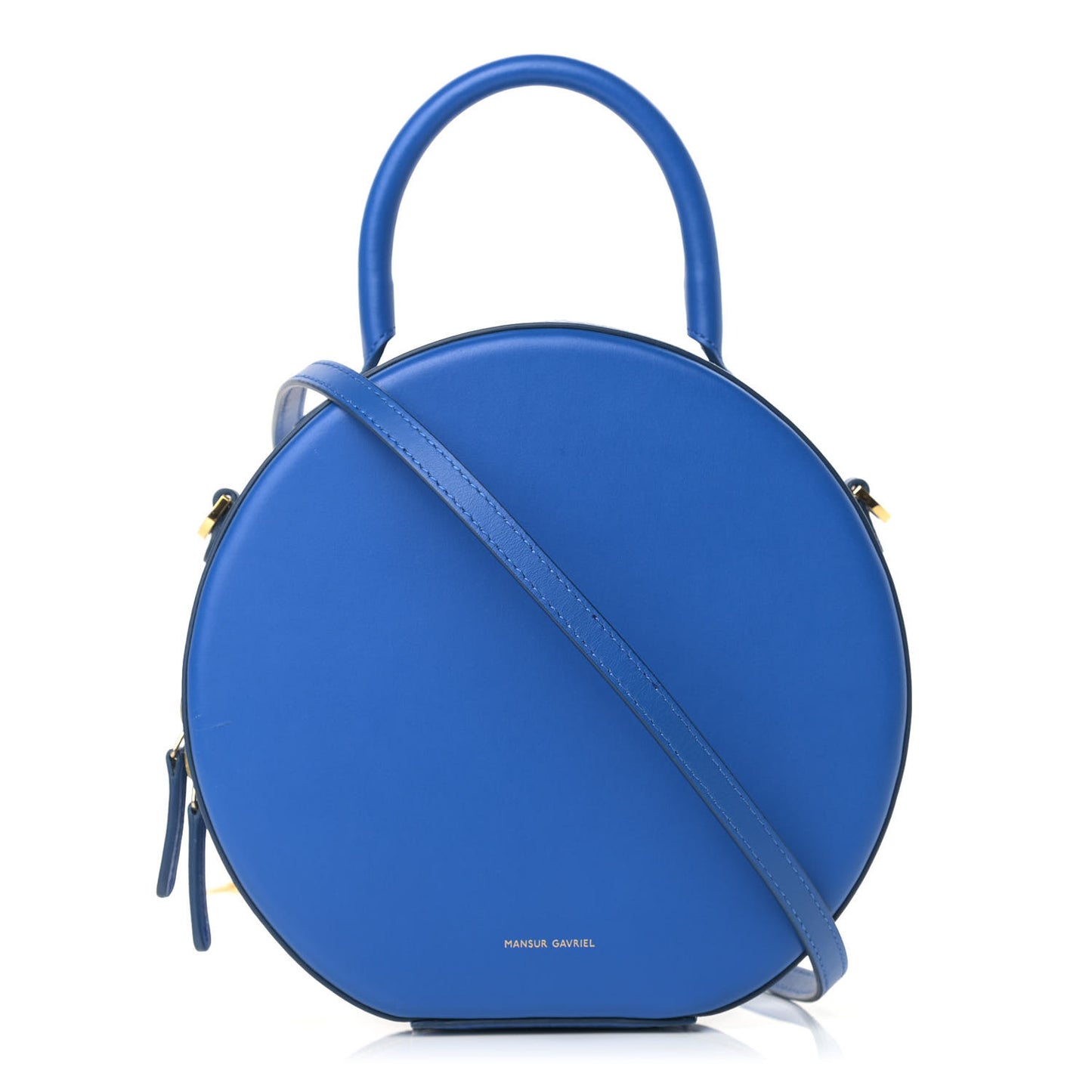 Calfskin Circle Crossbody Bag Royal