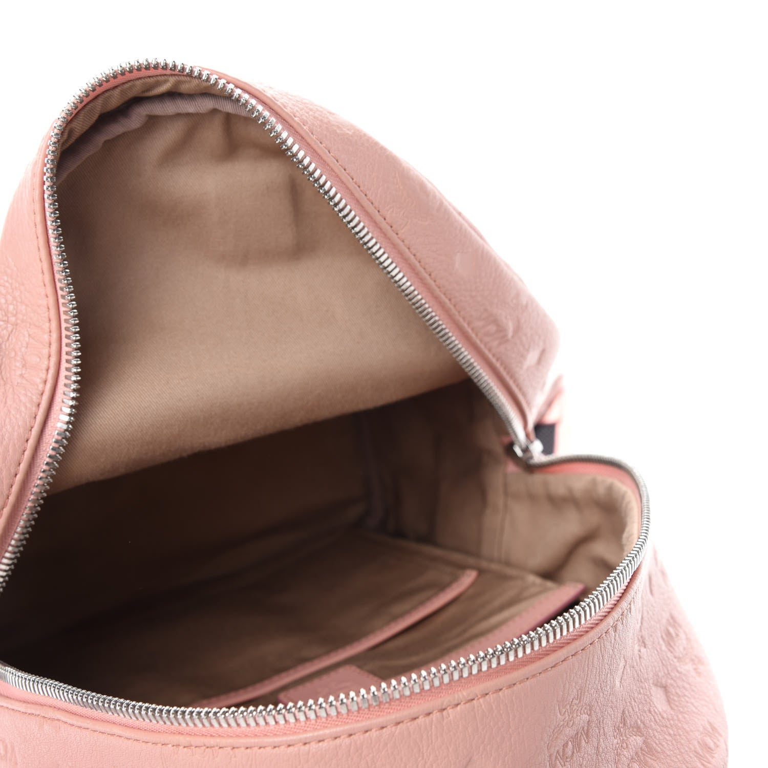 MCM Calfskin Ottomar Monogram Small Backpack Pink 5 of 15