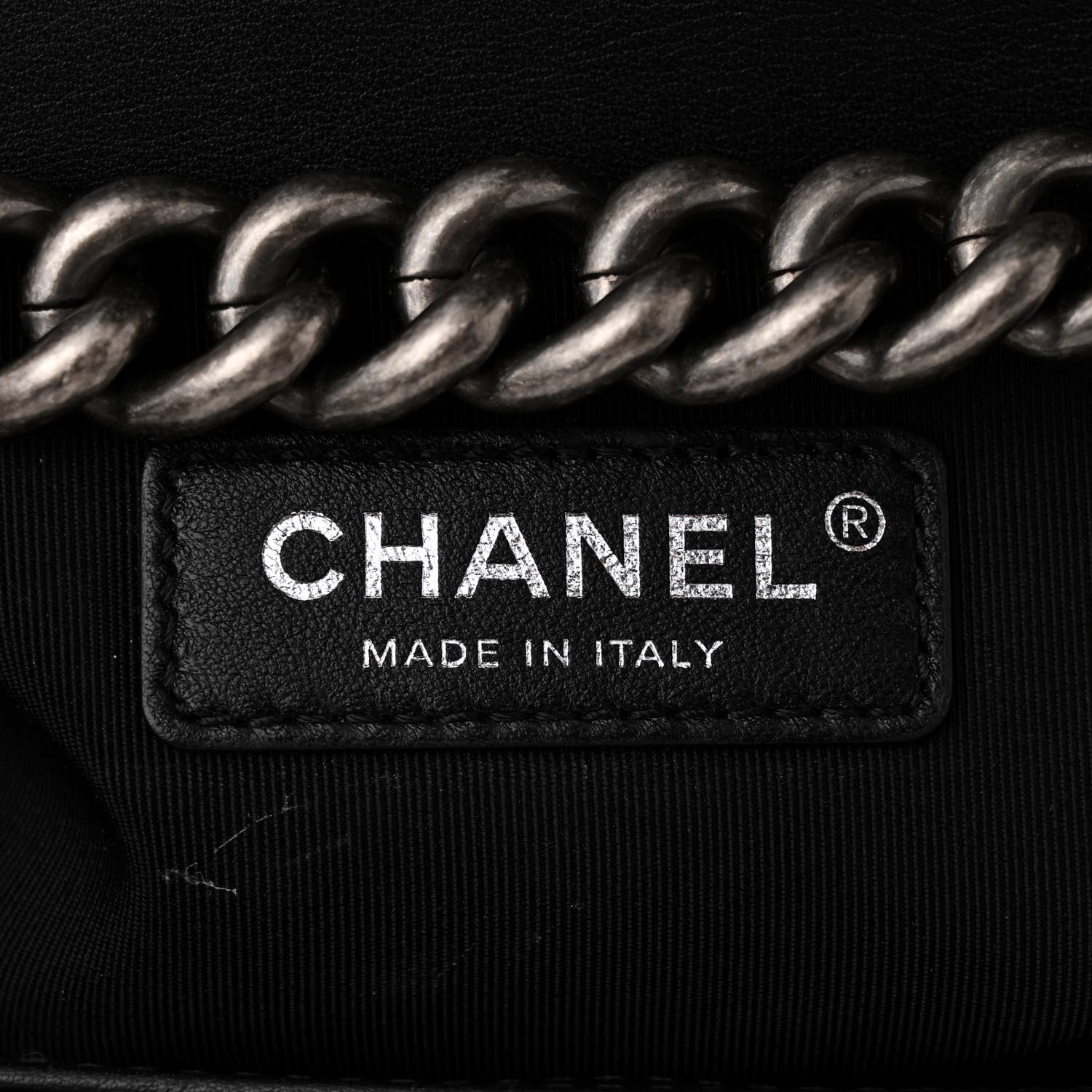 Chanel Calfskin Pleated Medium Boy In Rome Flap Black White 6 of 11