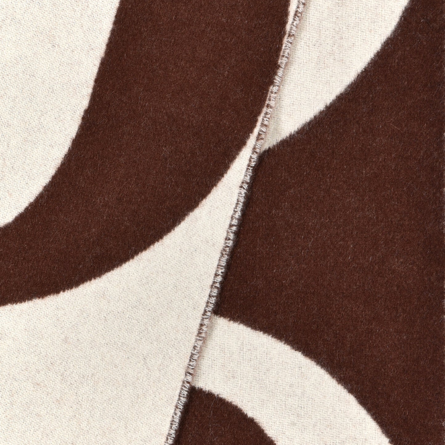 Cashmere Casaque Charms Muffler Brun Chocolat Ivoire