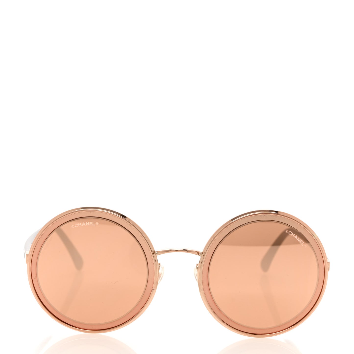 Metal Round Sunglasses 4226 Rose Gold