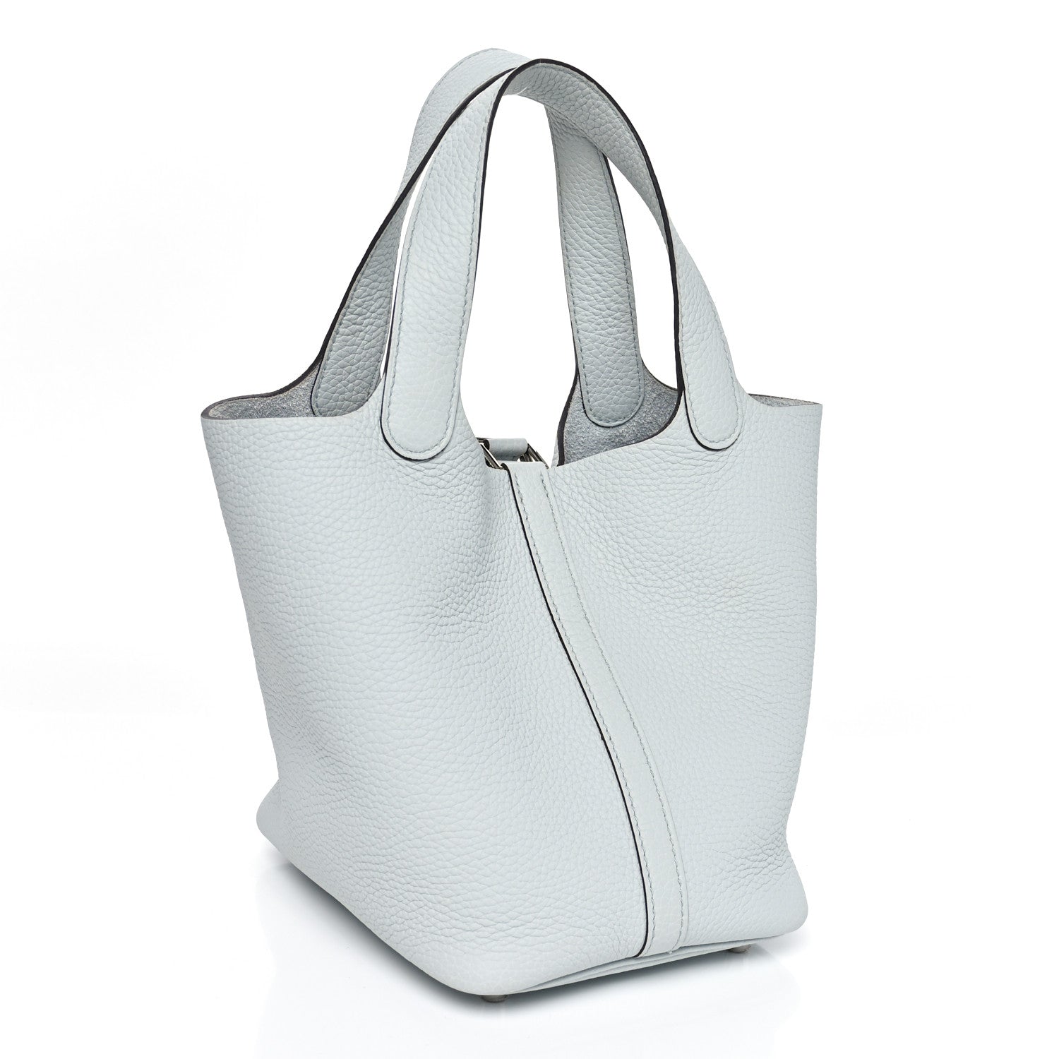 Hermes Taurillon Clemence Picotin Lock 18 PM Bleu Pale 3 of 10