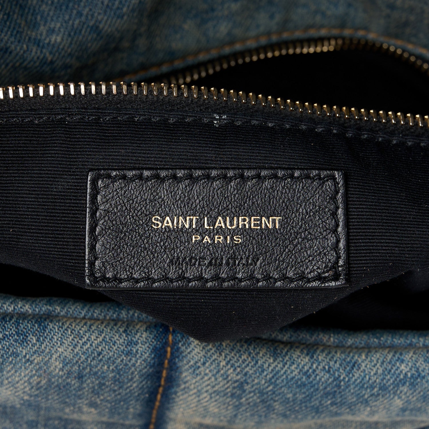 Saint Laurent Denim Quilted Medium Loulou Puffer Monogram Chain Satchel Blue Cinnamon 6 of 10