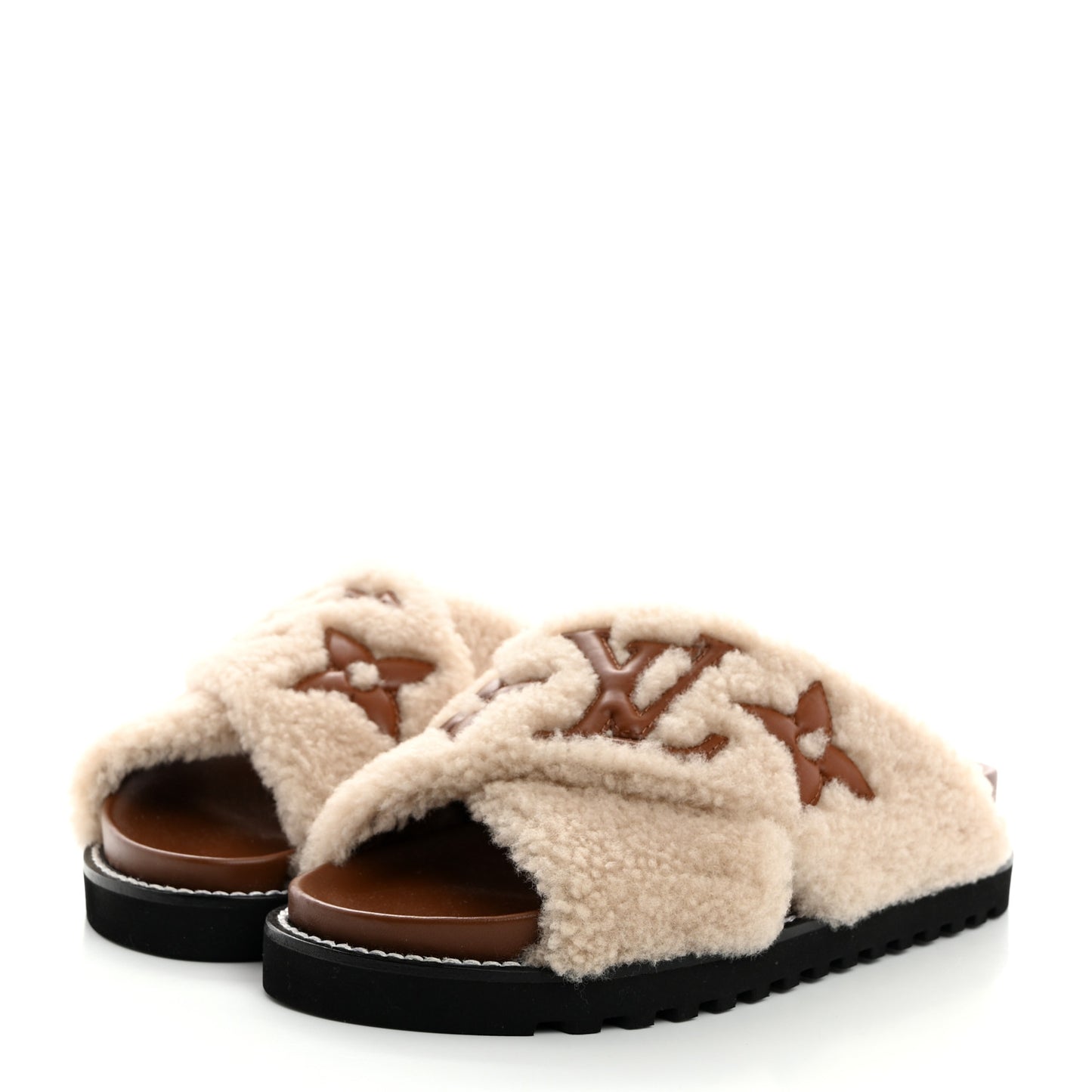 Shearling Paseo Flat Comfort Mule 37 Brown