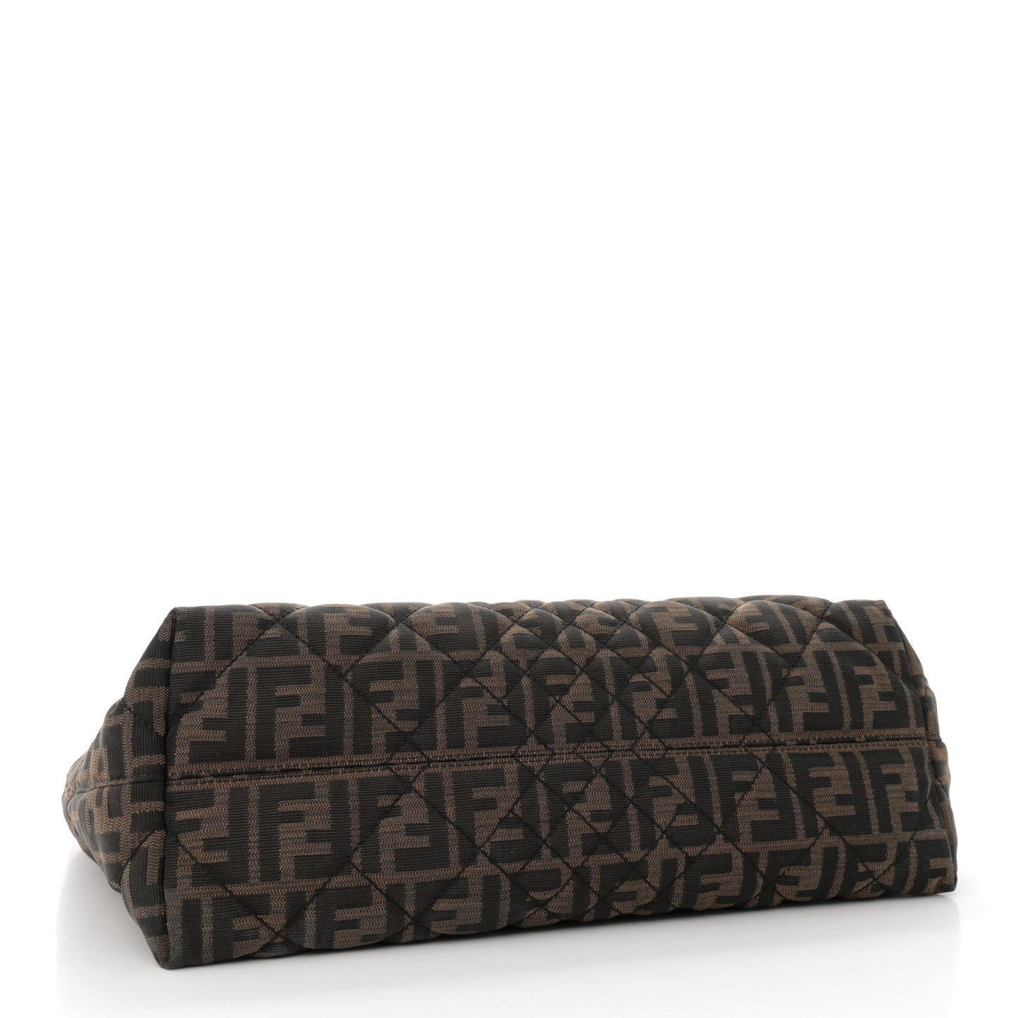 Zucca Quilted Medium Roll Tote Tobacco Black
