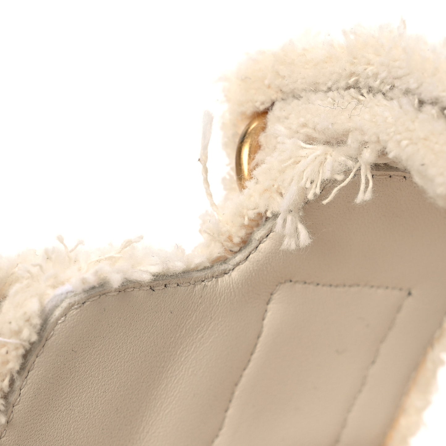 Cotton Dioract 10mm Sandals 37 Ecru