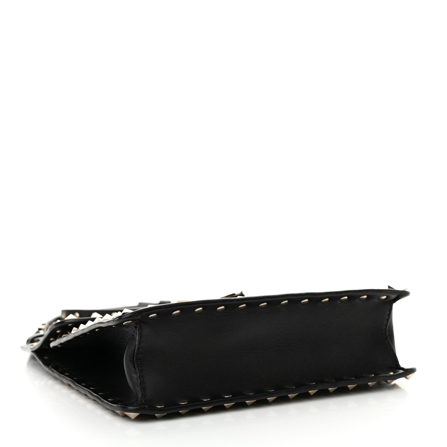 Valentino Garavani Calfskin Rockstud Crossbody Messenger Bag Black 4 of 13