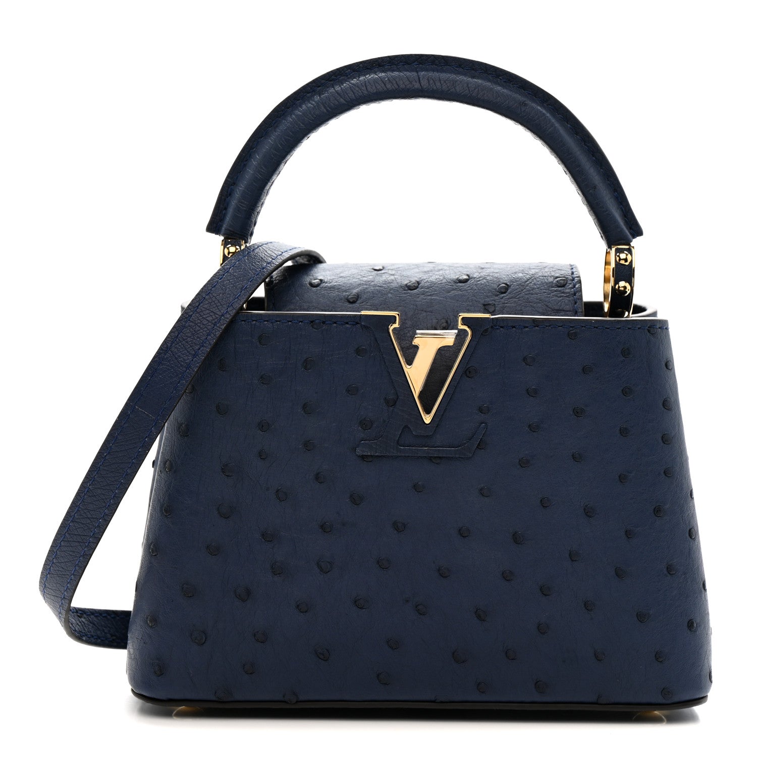 Louis Vuitton Ostrich Capucines Mini Indigo 1806552 – FASHIONPHILE