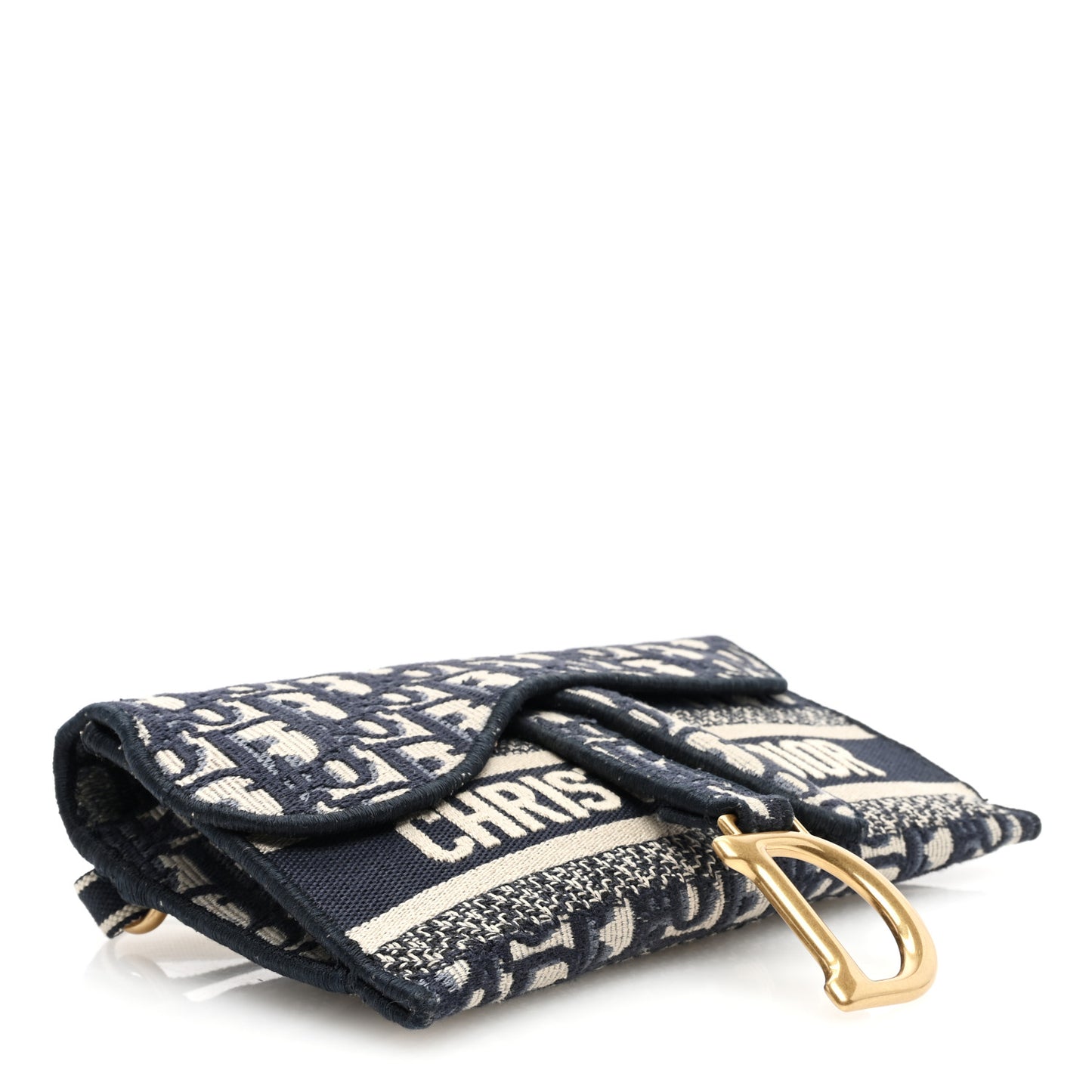 Oblique Slim Saddle Pouch Blue
