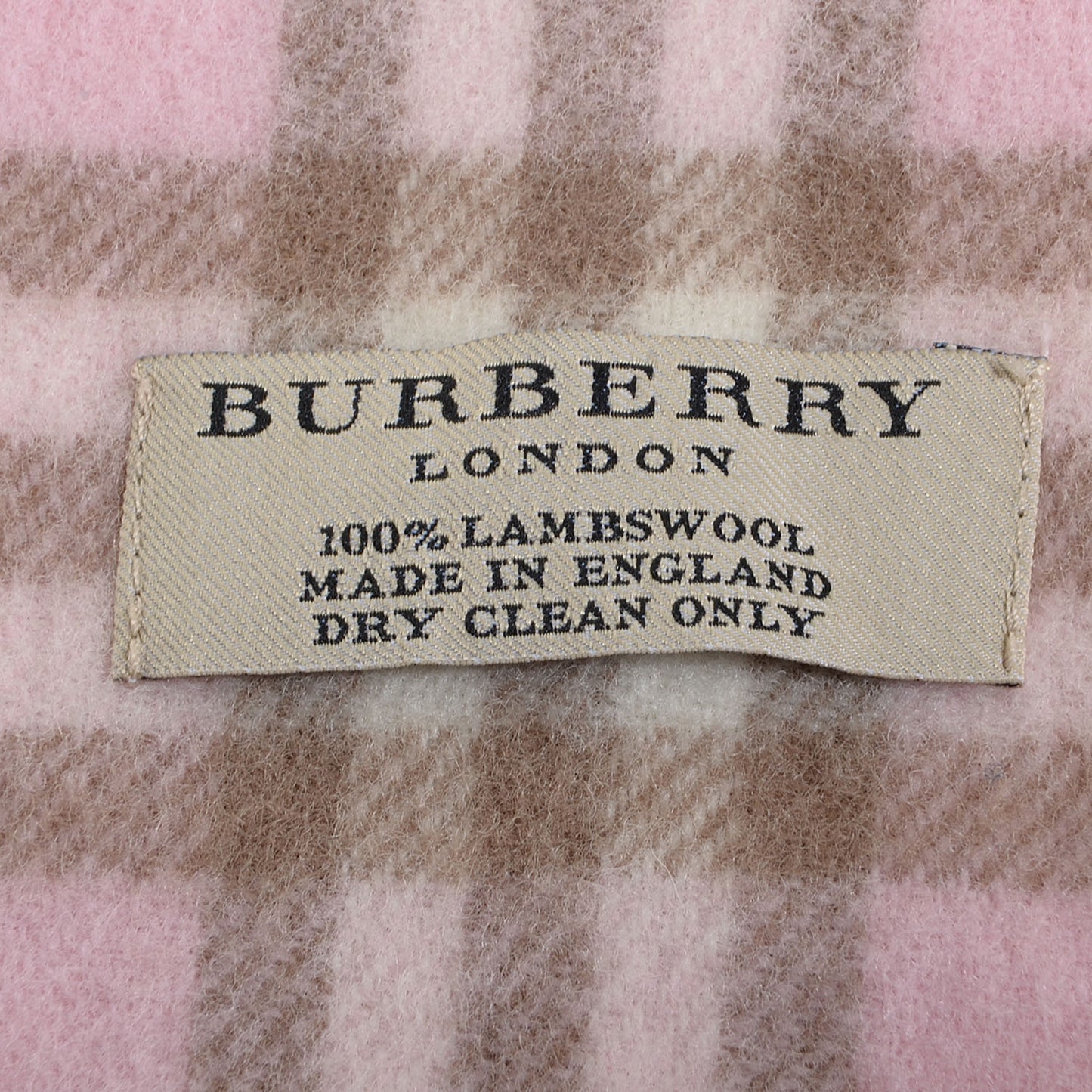 Wool Nova Check Scarf Pink