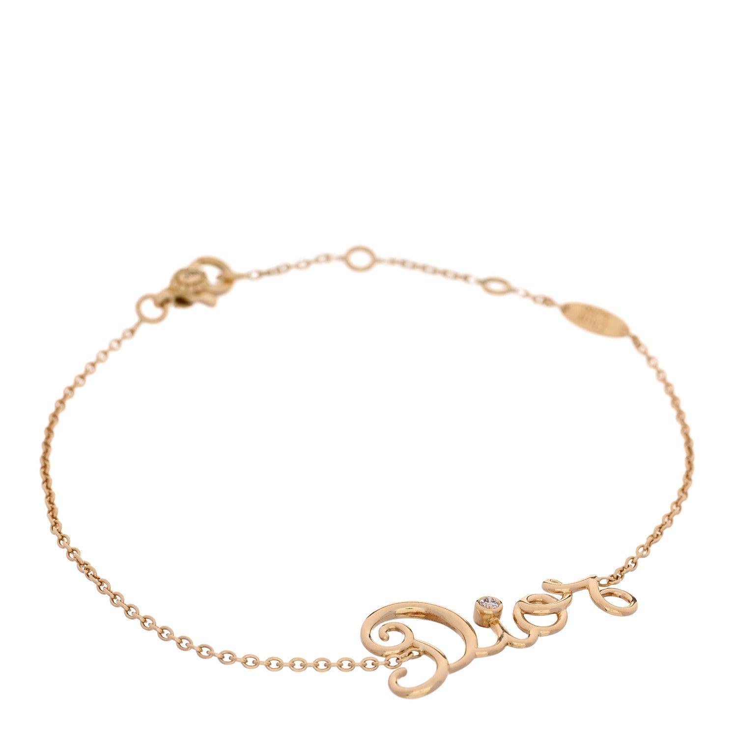 クリスチャンディオール Christian Dior 18K Yellow Gold Diamond Dioramour Bracelet 1808797