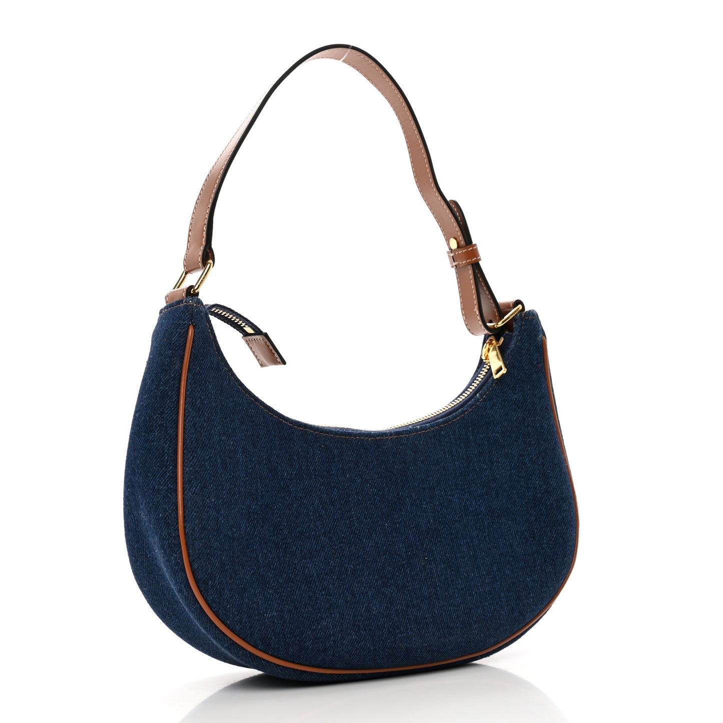 Denim Ava Shoulder Bag Navy Tan