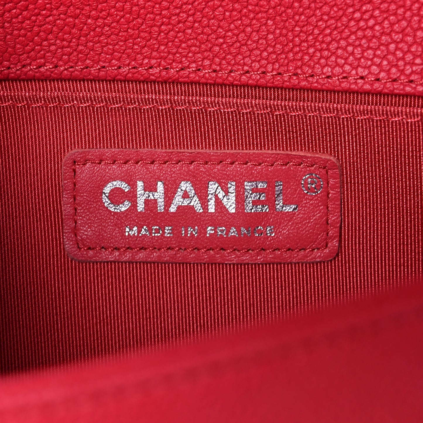 Caviar Quilted Small Boy Flap Red