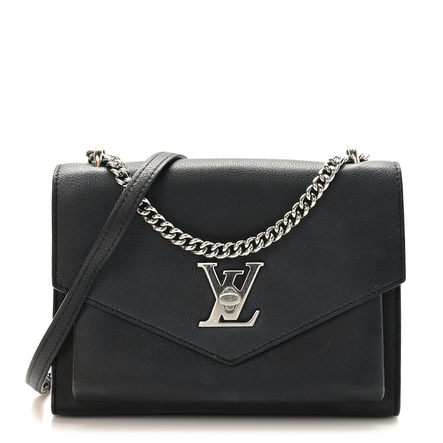 Soft Calfskin My Lockme Chain Bag BB Black