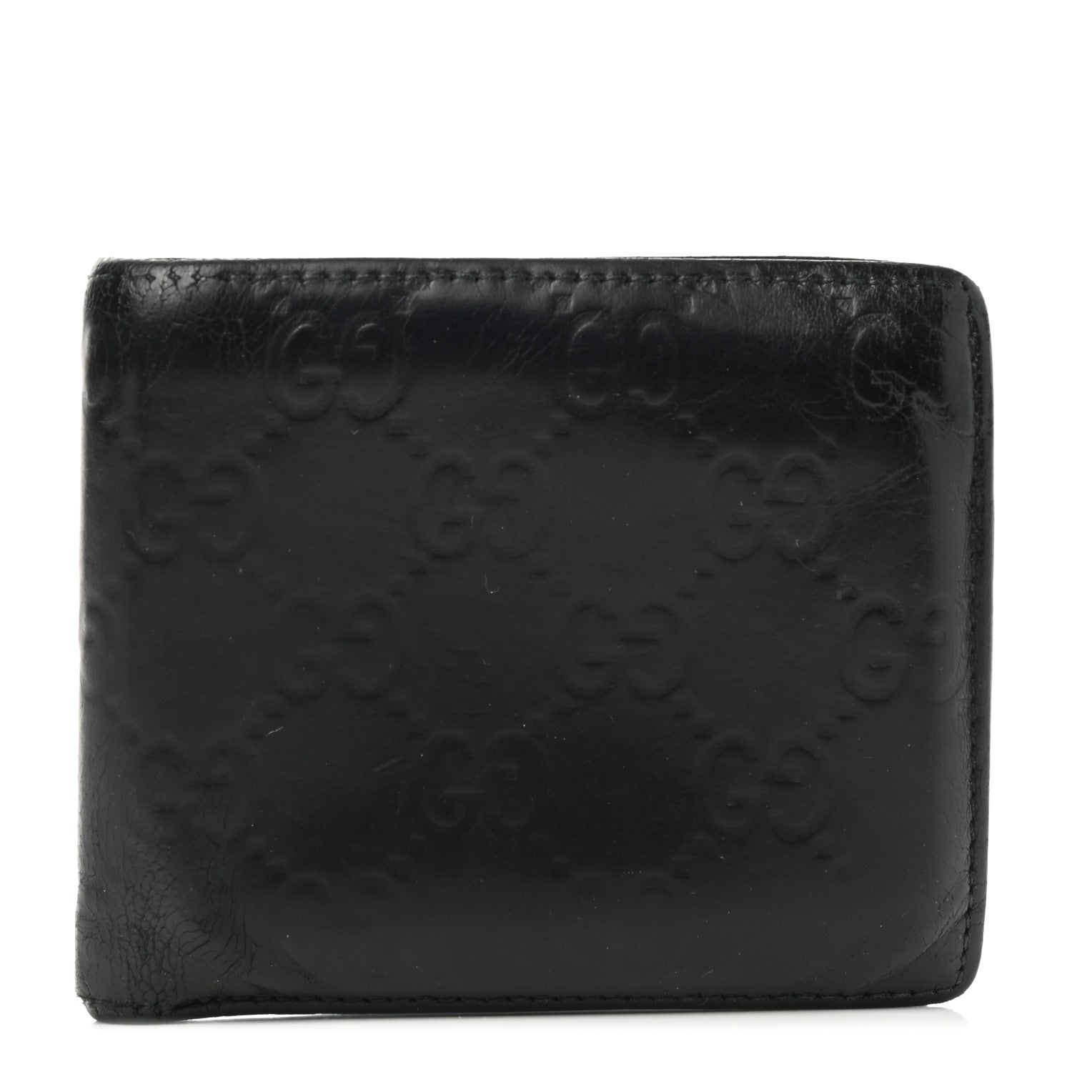 Gucci Guccissima Avel Bi-Fold Wallet Black 1 of 9