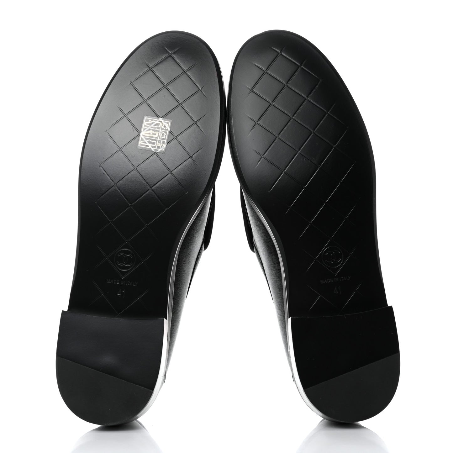 Lambskin Quilted CC Turnlock Loafers 41 Black