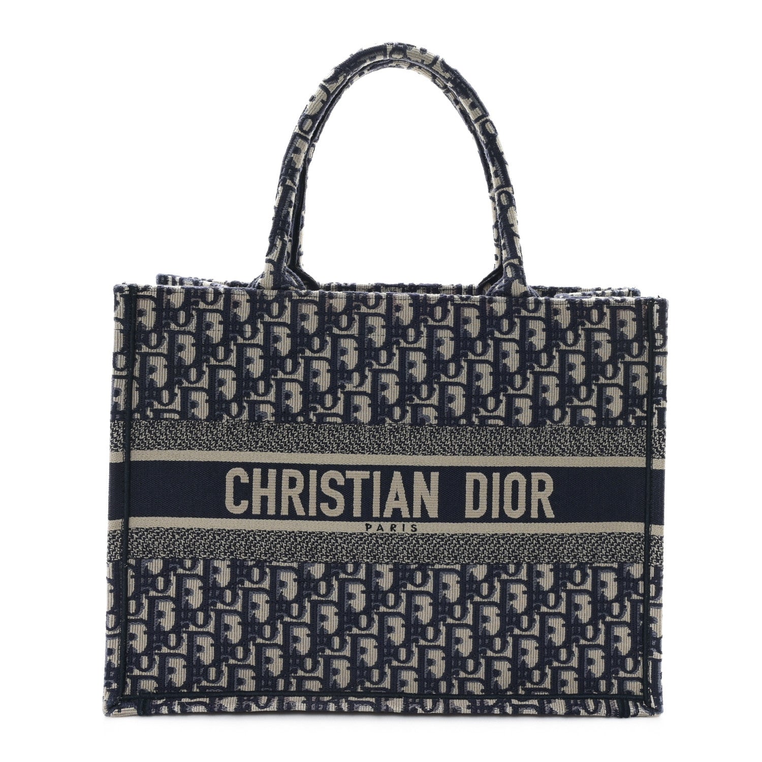 Christian Dior Oblique Medium Book Tote Blue Multicolor 1 of 11