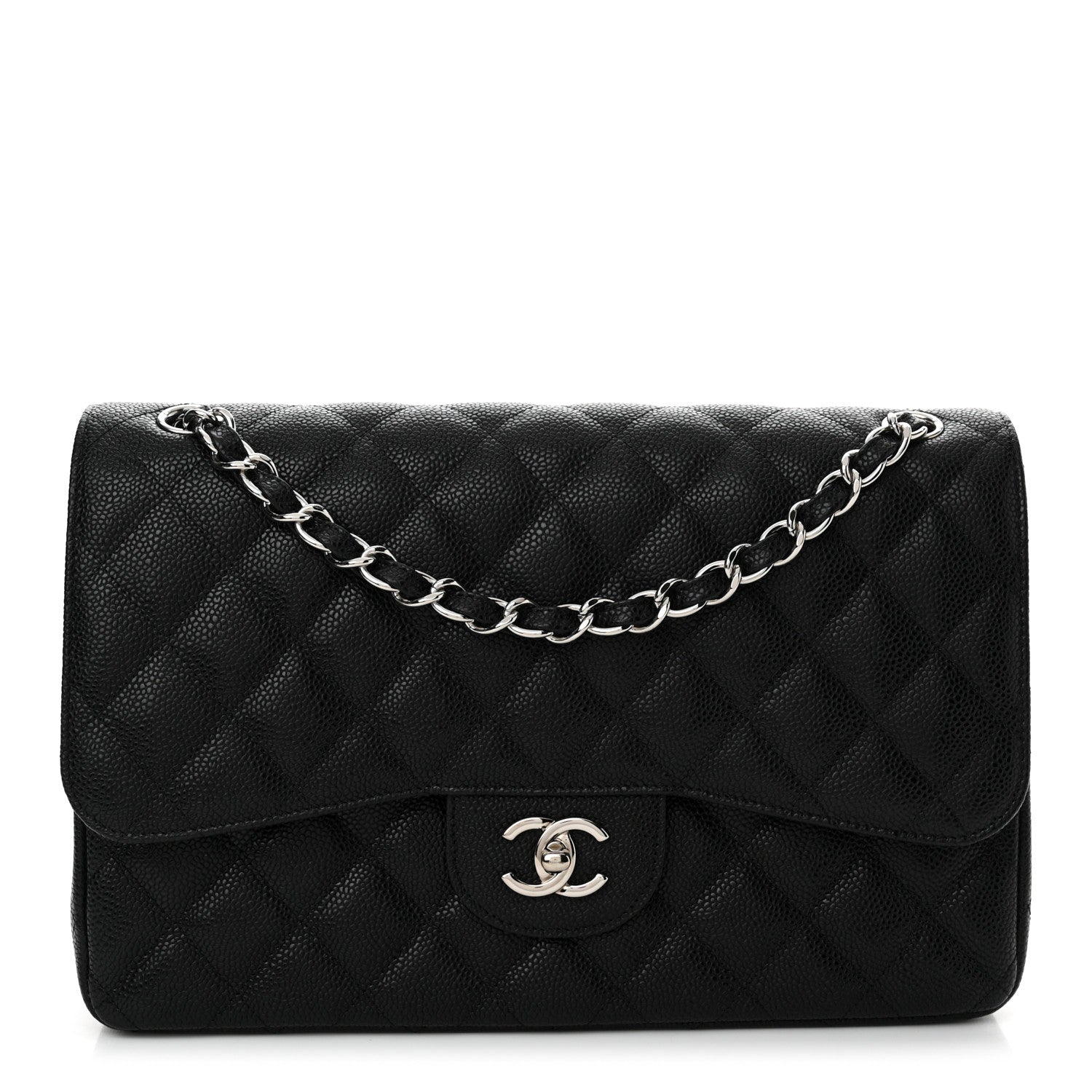 Chanel Caviar Quilted Jumbo Double Flap Black 1 of 13