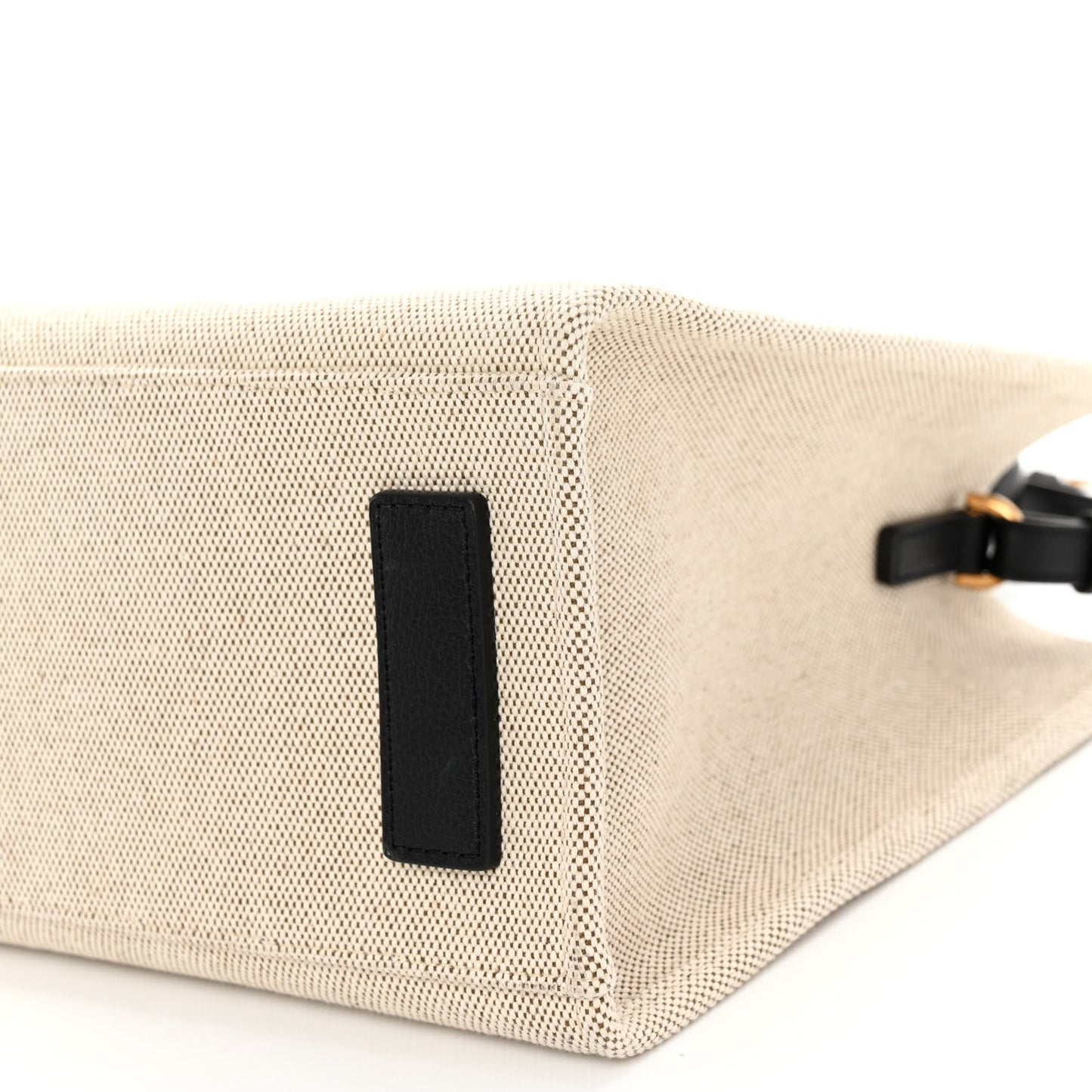 Canvas Calfskin La Medusa Small Tote Beige