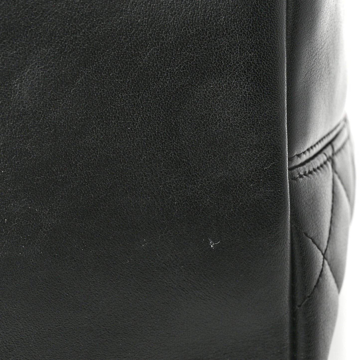 Calfskin Quilted Large Cambon Tote Black