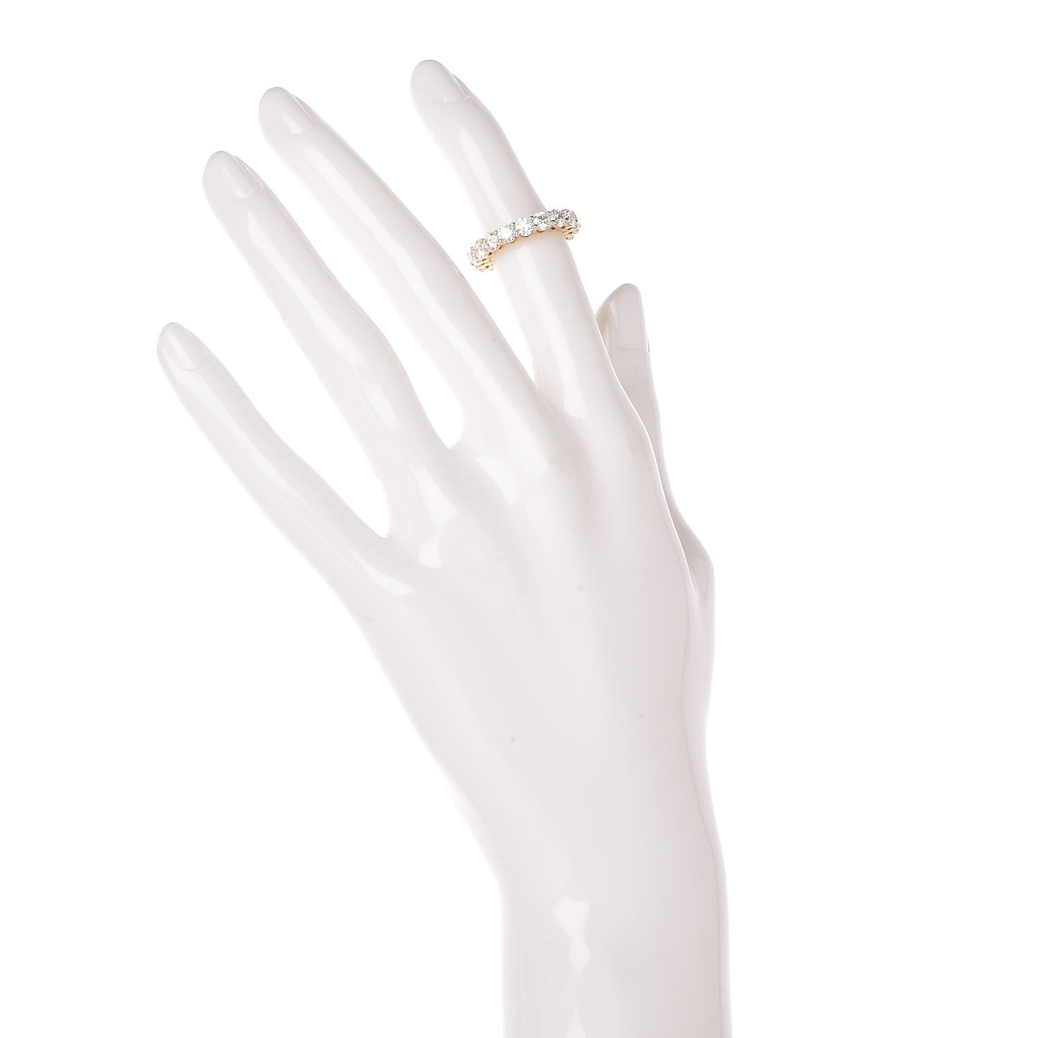 Tiffany 18K Yellow Gold Diamond Eternity Embrace Band Ring 4 2 of 4