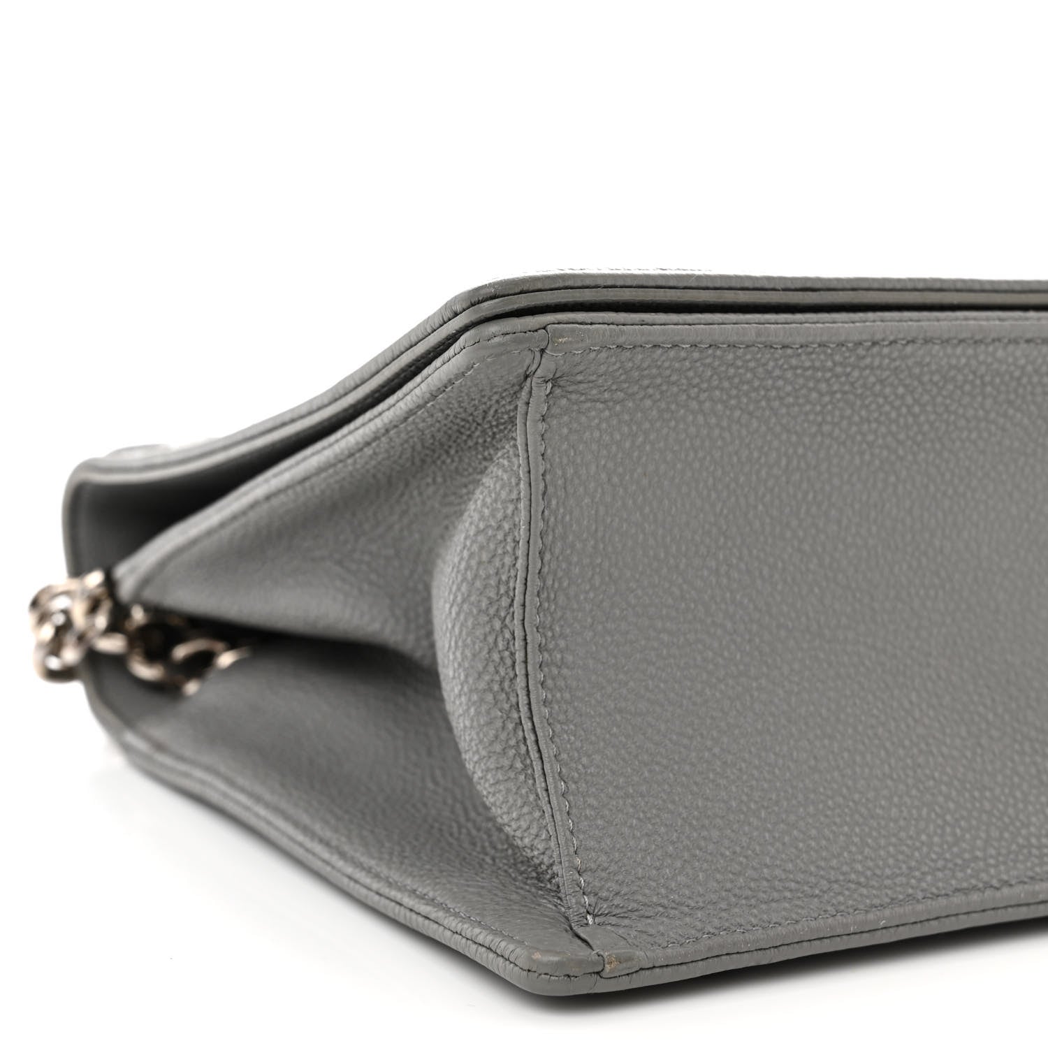 Christian Dior Grained Calfskin Medium Diorama Flap Bag Gris 9 of 10