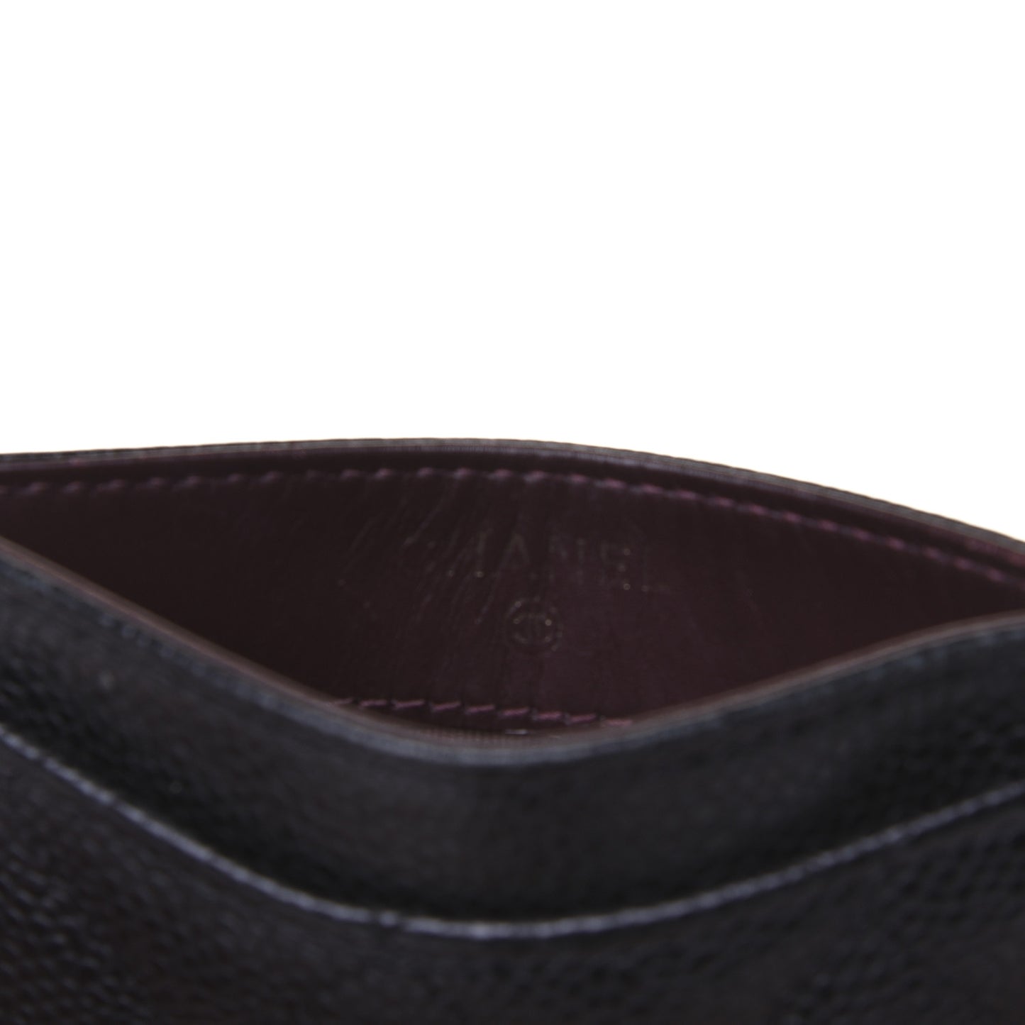 Caviar Quilted Card Holder Black