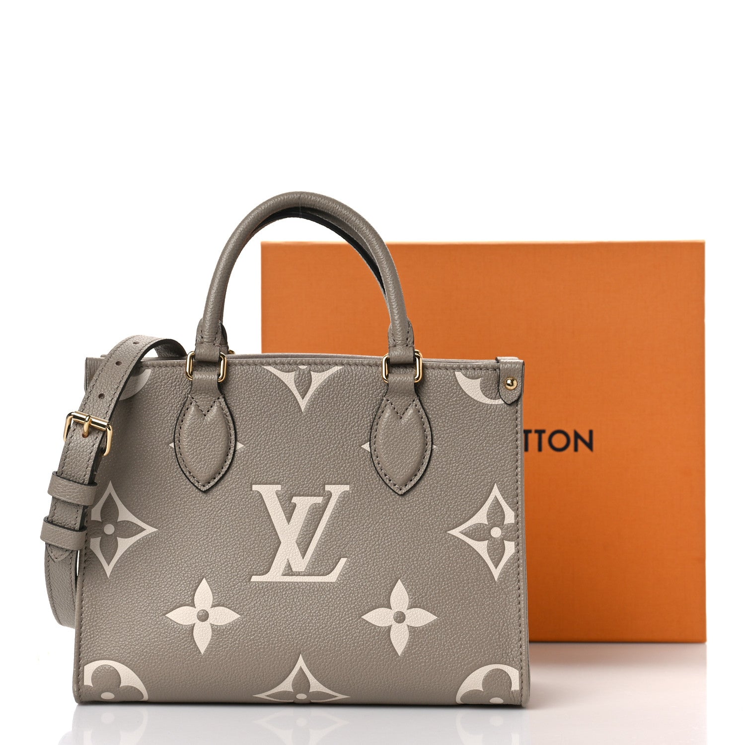Louis Vuitton Empreinte Monogram Giant Onthego PM Tourterelle Creme 9 of 9