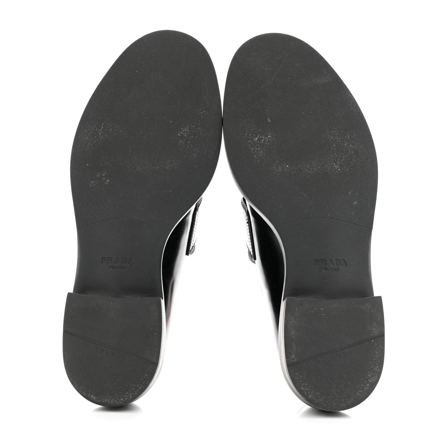 Prada Spazzolato Metal Triangle Logo 50mm Loafers 40 Black 5 of 10