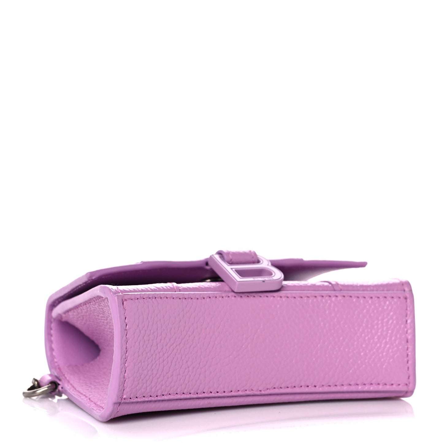 Grained Calfskin Tonal B Hourglass Chain Cardholder Lilac