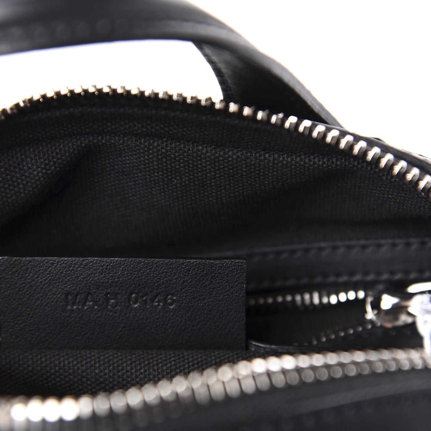 Waxed Calfskin Micro Metal Cross Nightingale Black