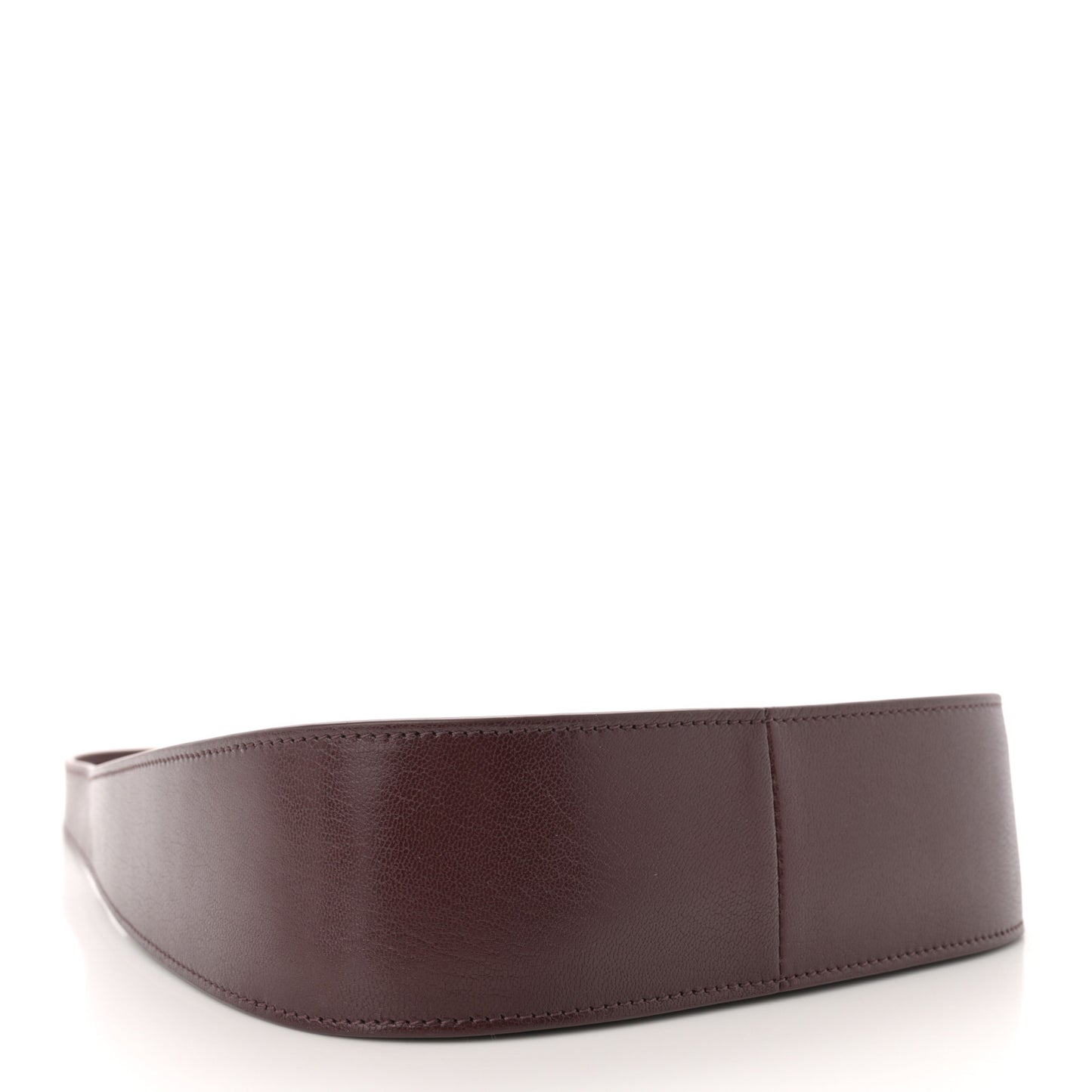 Grained Calfskin Half Moon Shoulder Bag Raisin