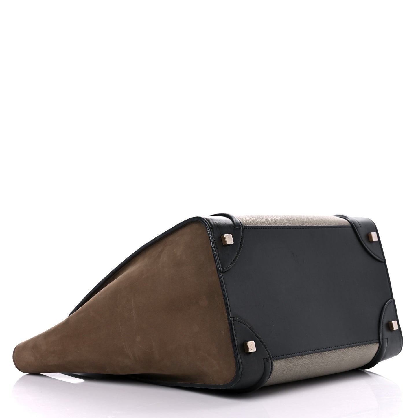 Baby Grained Calfskin Nubuck Mini Tri-Color Luggage Khaki