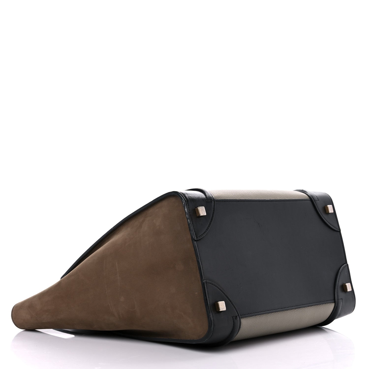 Celine Baby Grained Calfskin Nubuck Mini Tri-Color Luggage Khaki 4 of 24