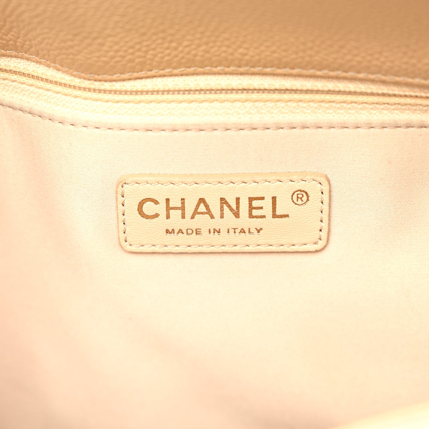 Caviar Quilted Grand Shopping Tote GST Beige