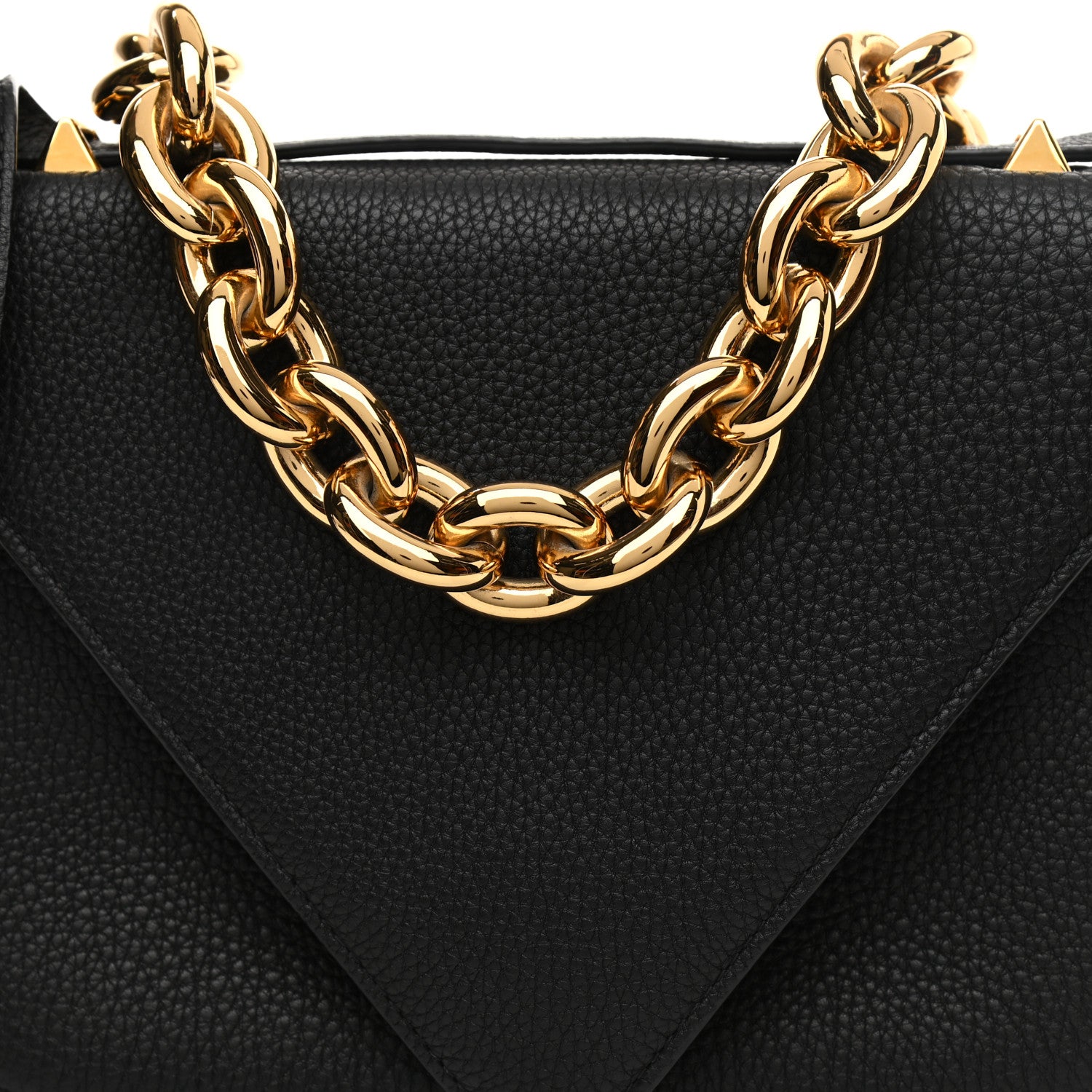 Bottega Veneta Calfskin Mount Envelope Bag Black 8 of 8