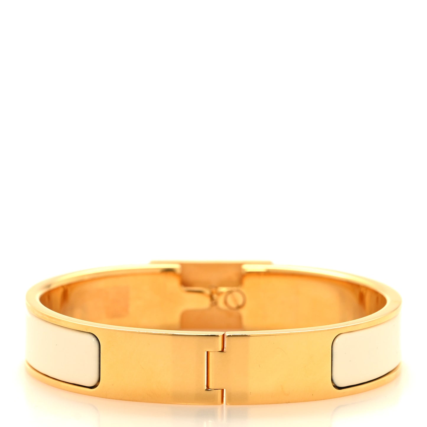 Enamel Clic Anneau Bracelet GM Craie