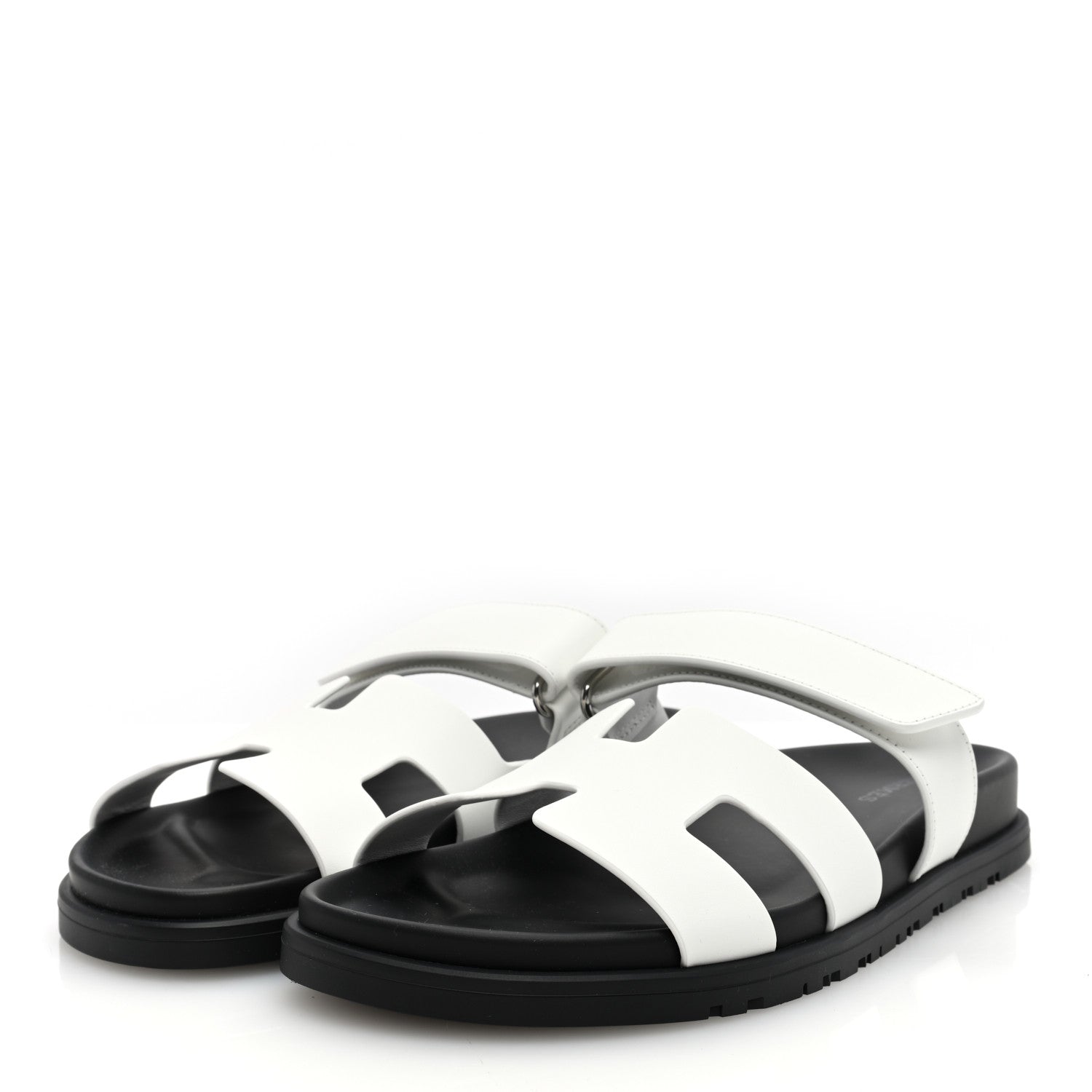 Hermes Calfskin Womens Chypre Sandals 39 White 2 of 8