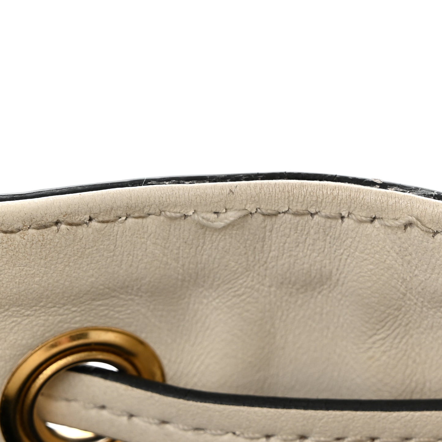 Saffiano Bucket Bag White