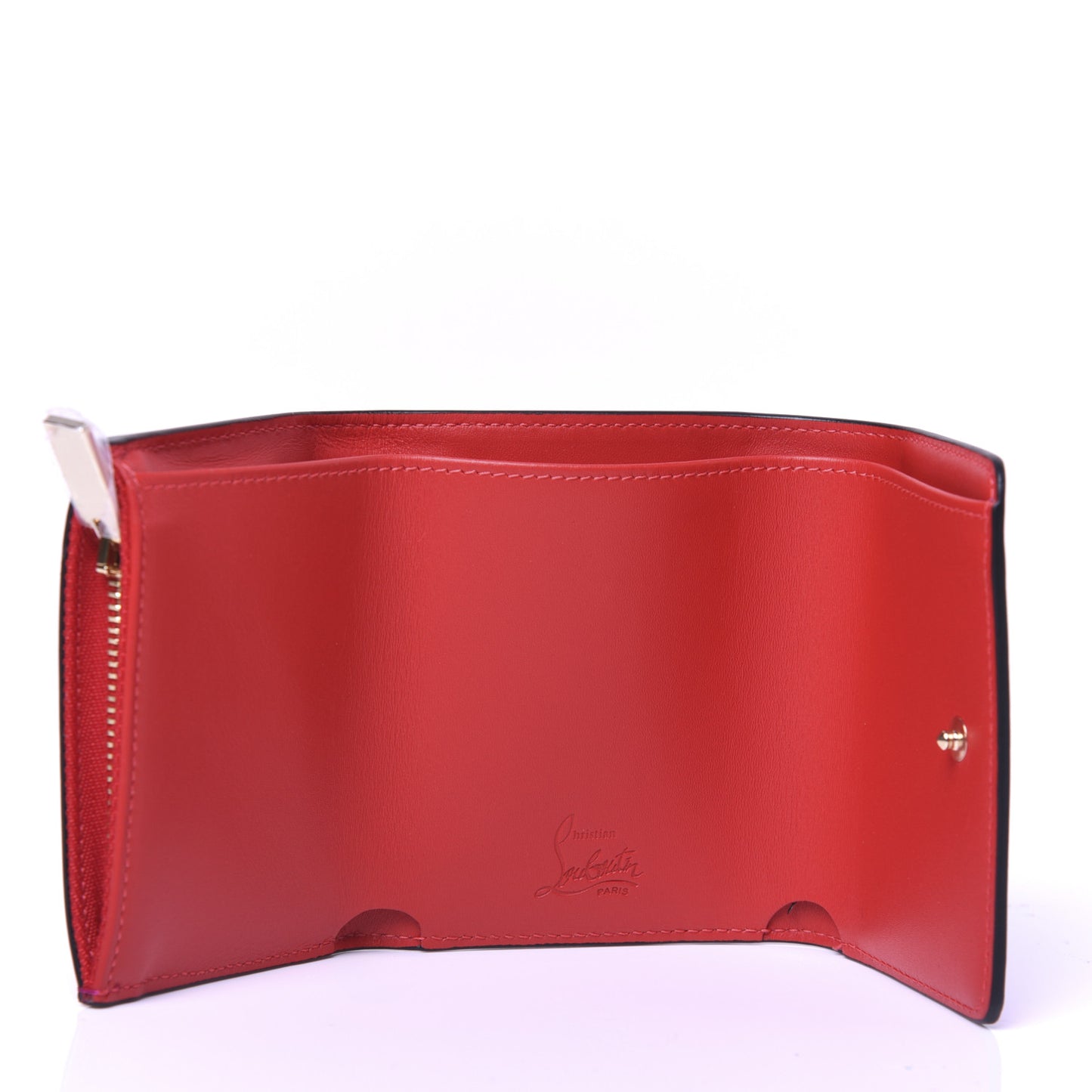 Calfskin No Selfies Script Mini Loubigaga Wallet Pink