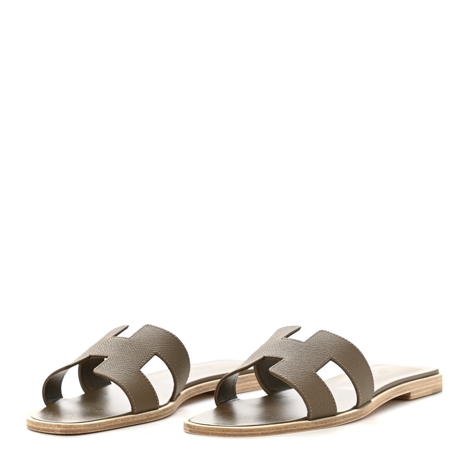Hermes Epsom Oran Sandals 39 Etoupe 3 of 9