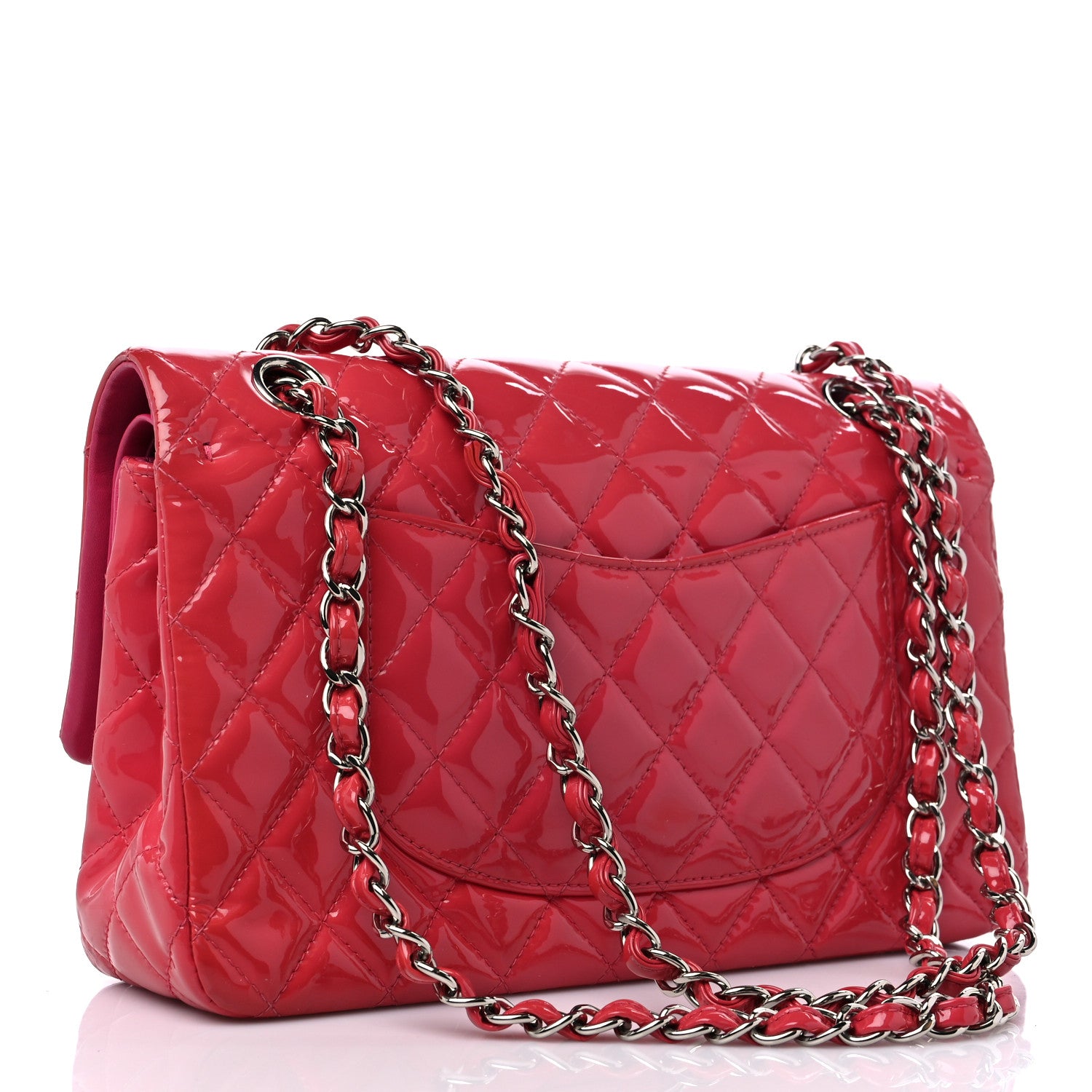 Chanel Patent Quilted Medium Double Flap Pink 3 of 10